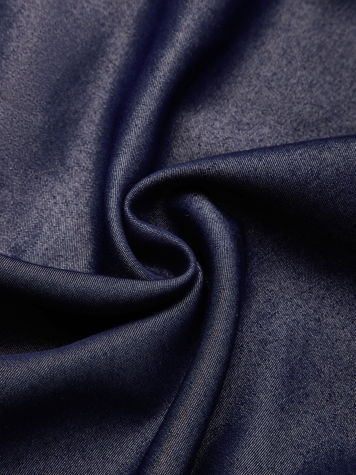 Casual Plain Shirt Collar Faux Denim Shirt