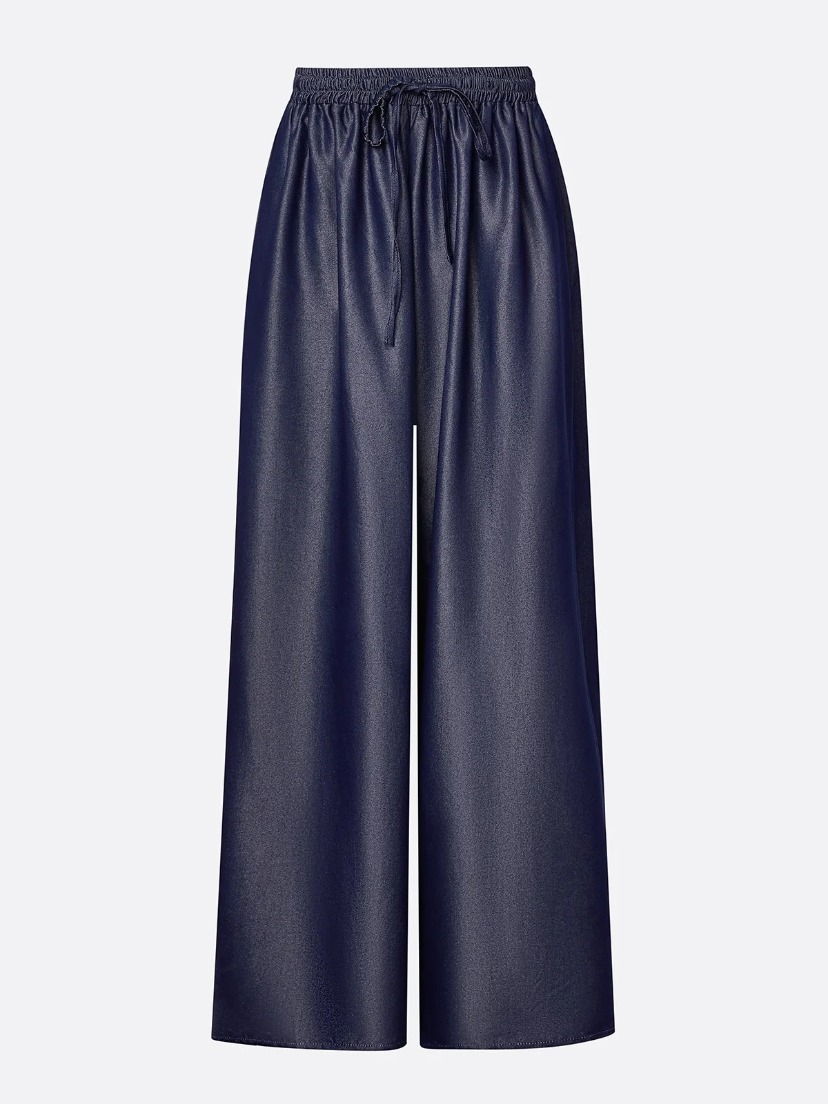 Casual Loose Plain Faux Denim Jeans