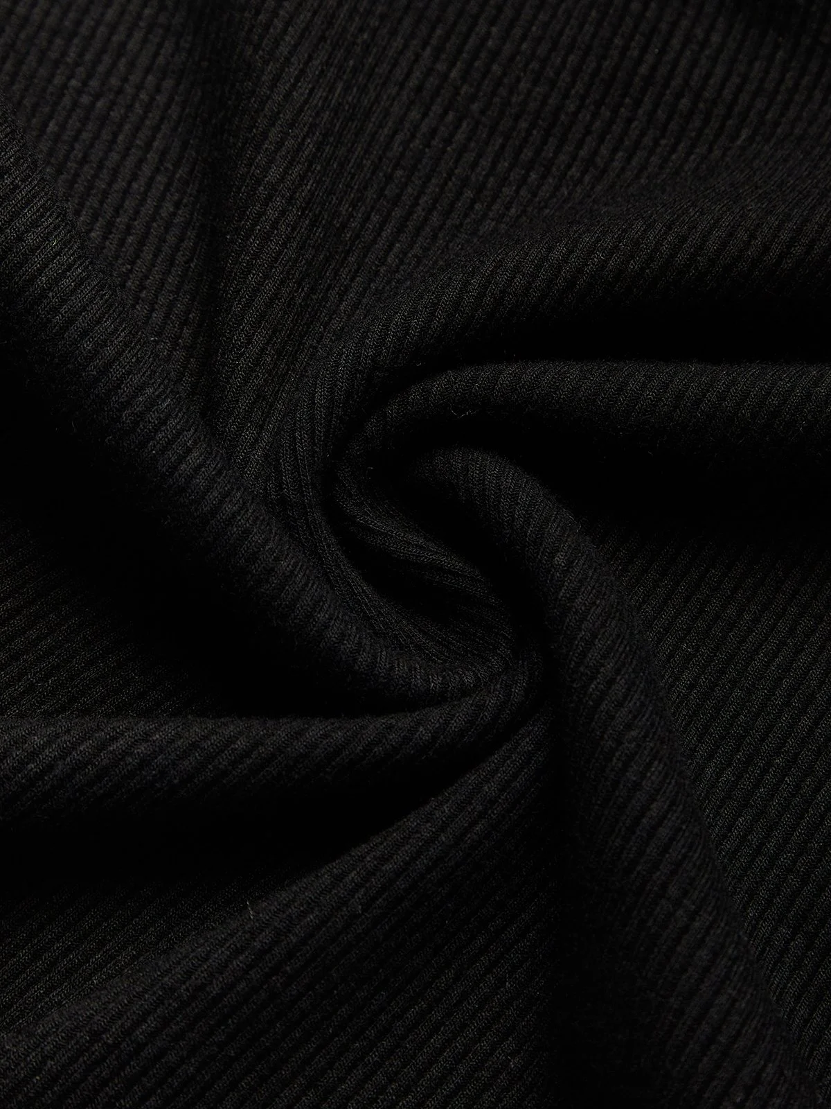 Jersey Urban Plain Zipper Turtleneck T-shirt