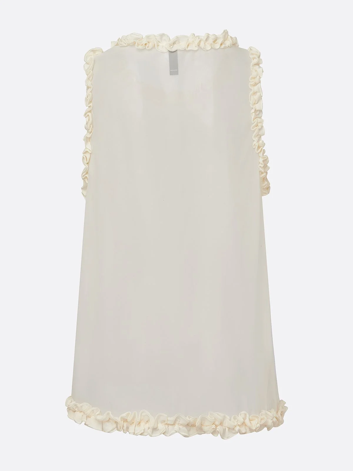 Casual Sheer Peplum Crew Neck Tank Top 