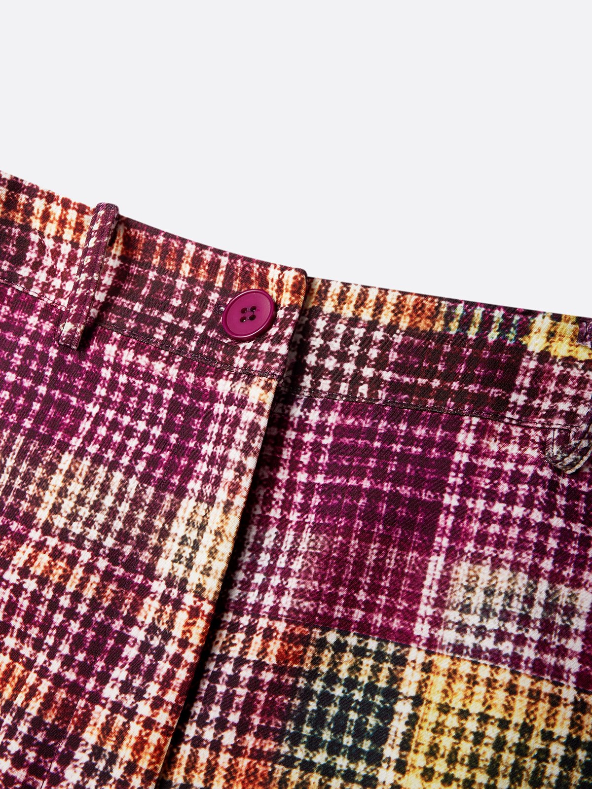 Urban Multi-Plaid Straight-Leg Pants