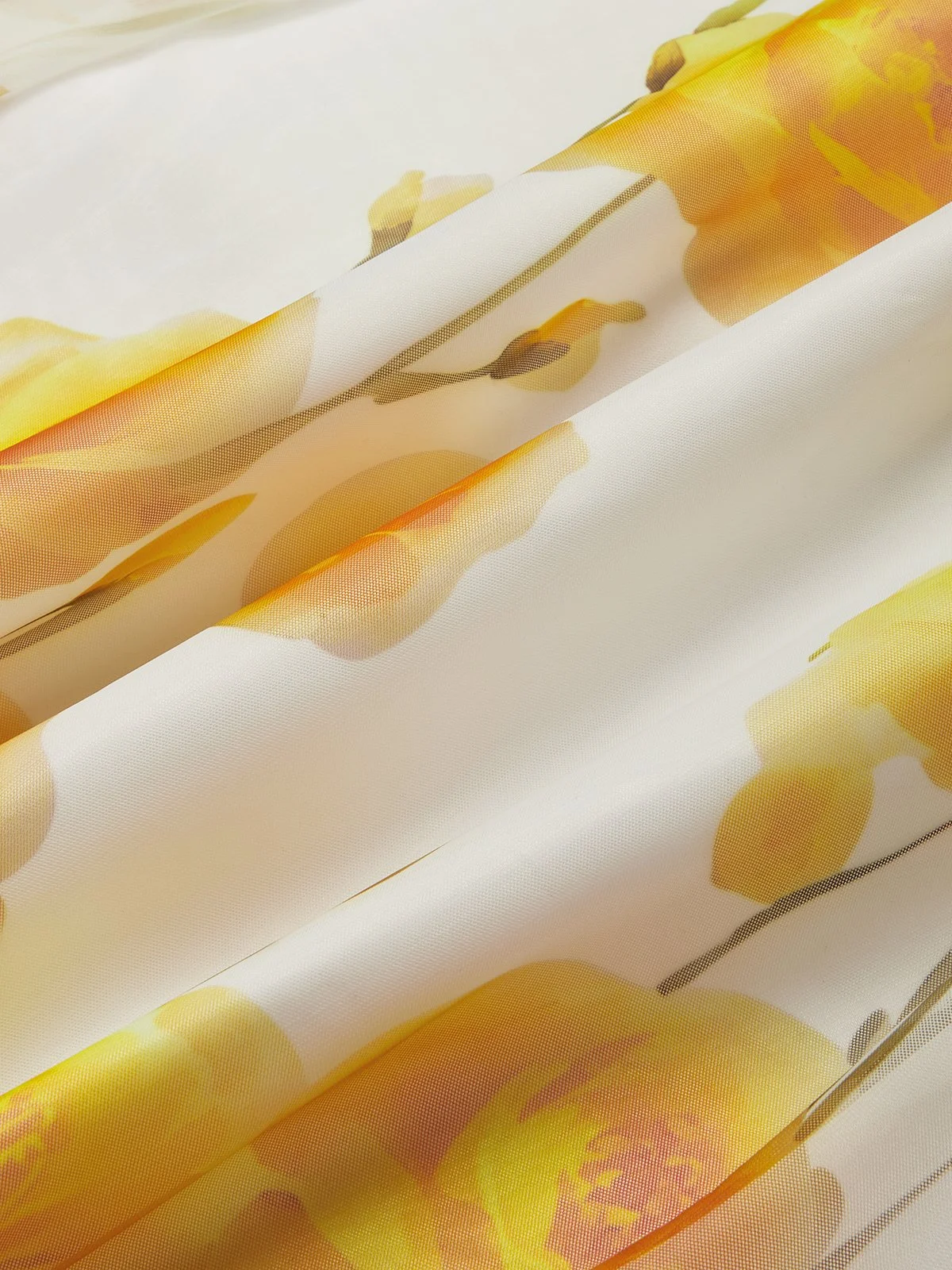 Elegant Floral Printing Crew Neck Knee Length Party Dress