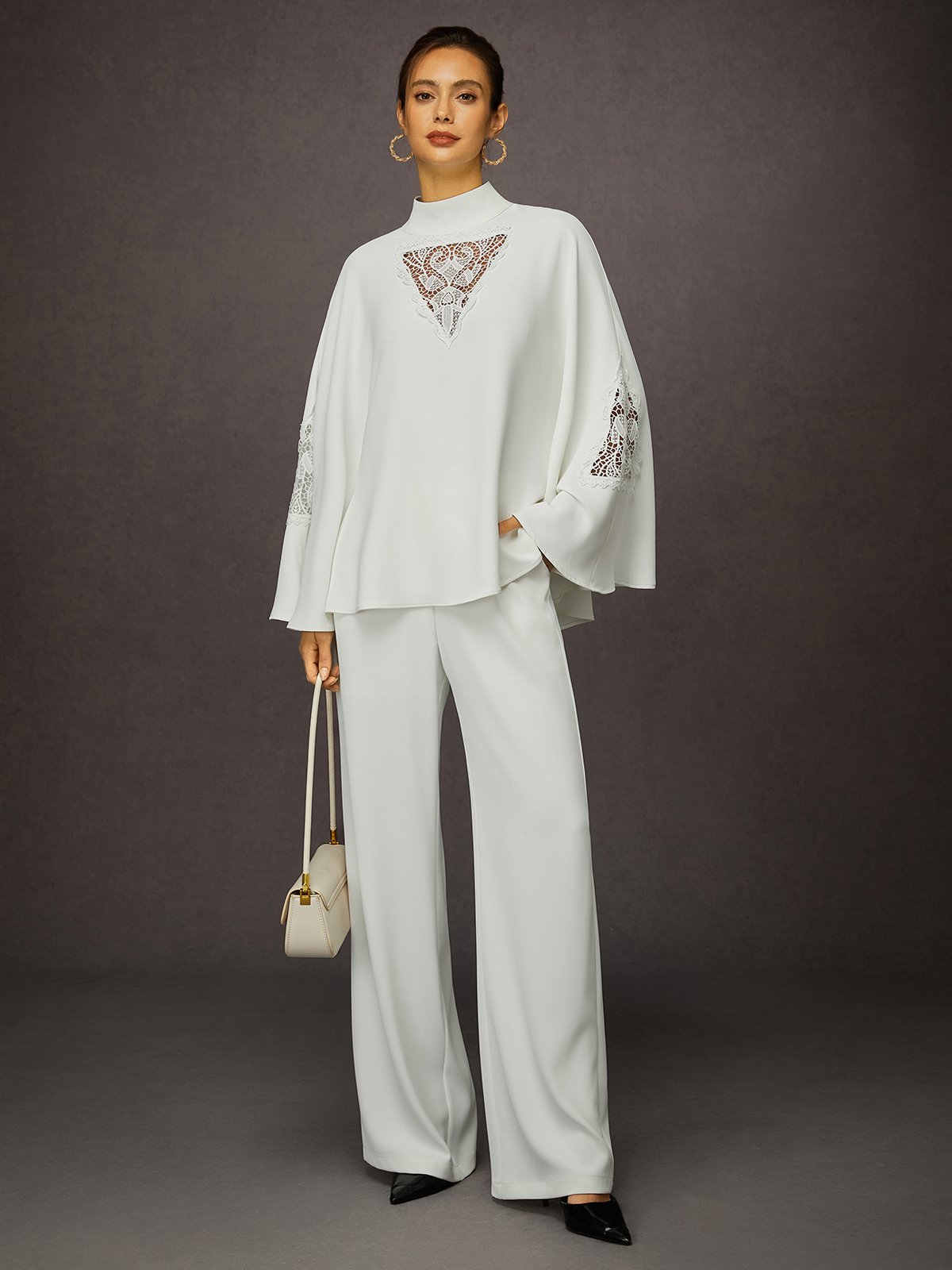 Sheer Lace Patch Top - Versatile Urban Style for Social Occasions