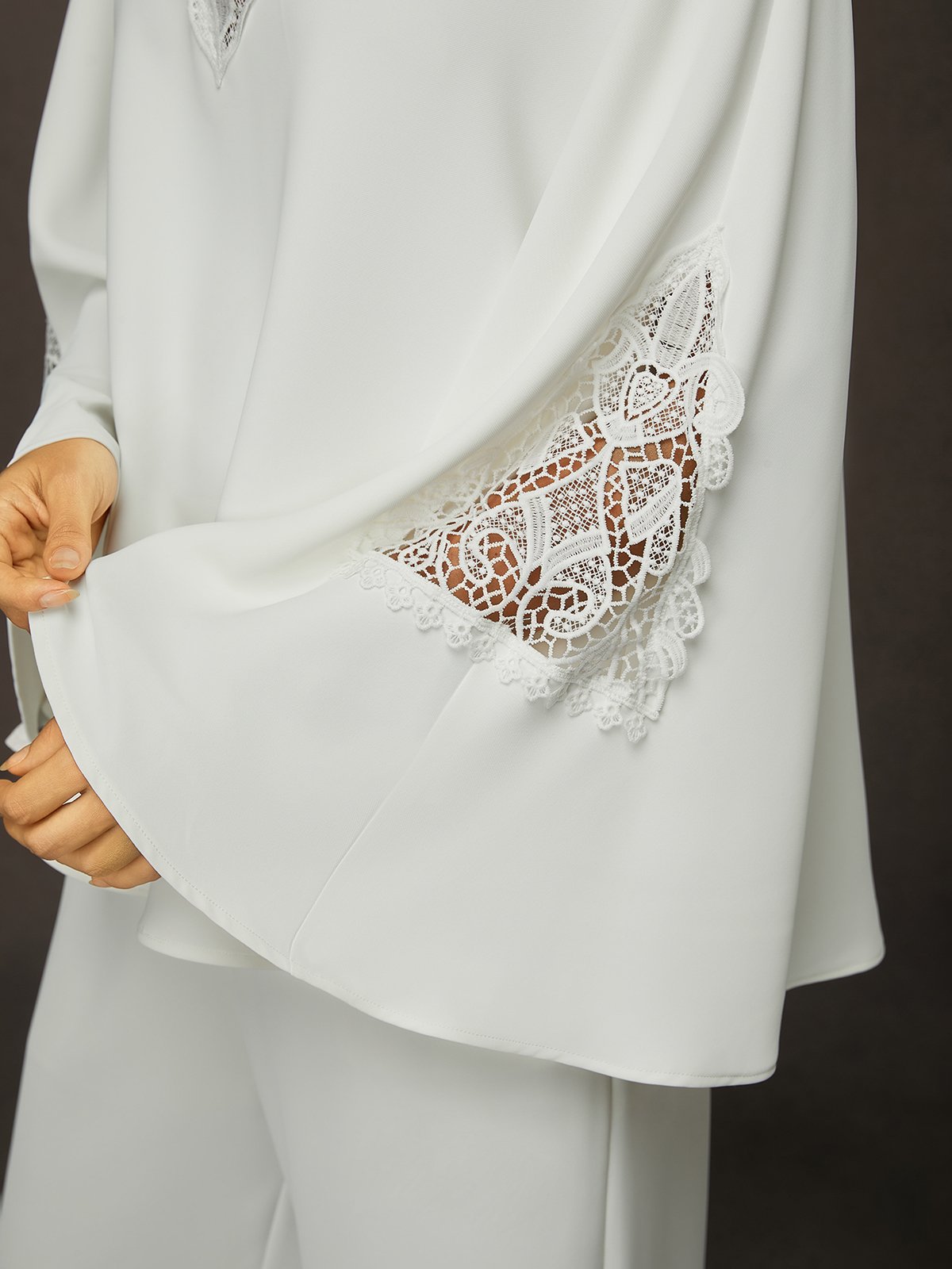 Sheer Lace Patch Top - Versatile Urban Style for Social Occasions