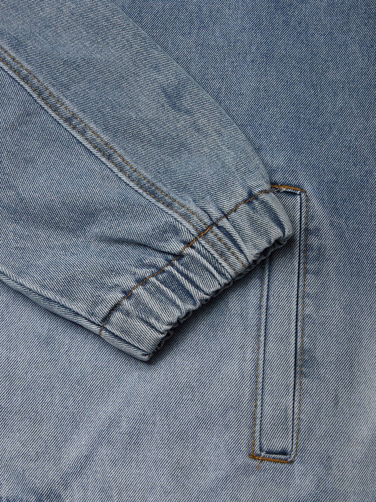 Casual Plain Distressing Hoodie Denim Top