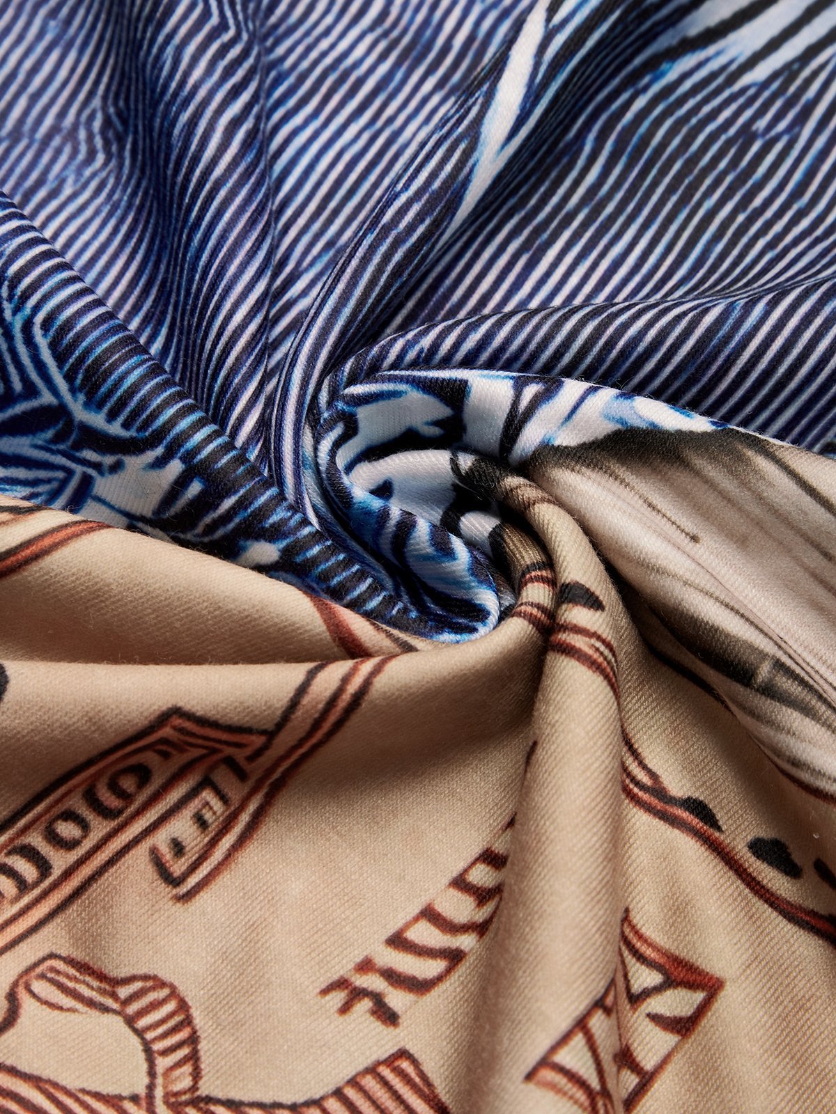 Casual Random Print Off  Asymmetrical  printing Maxi Dress