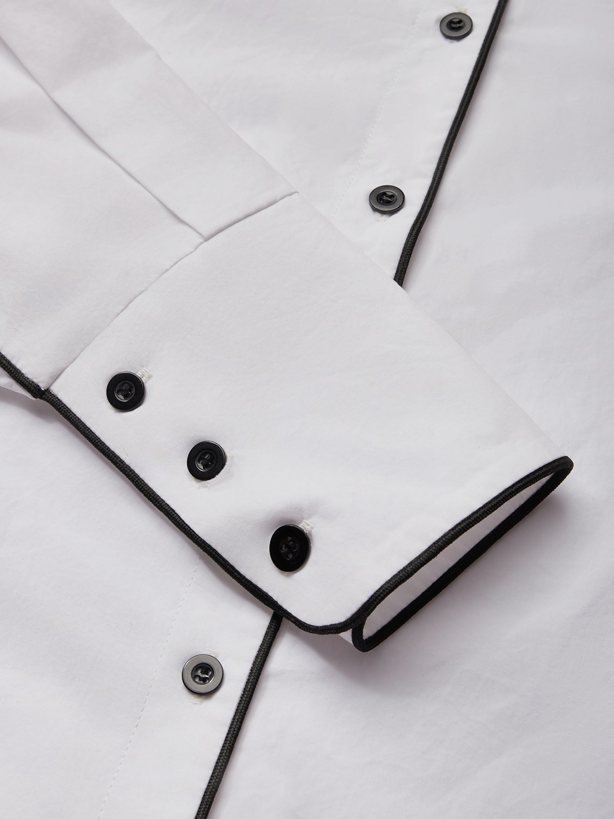 Urban Color-Block Stand Collar Shirt