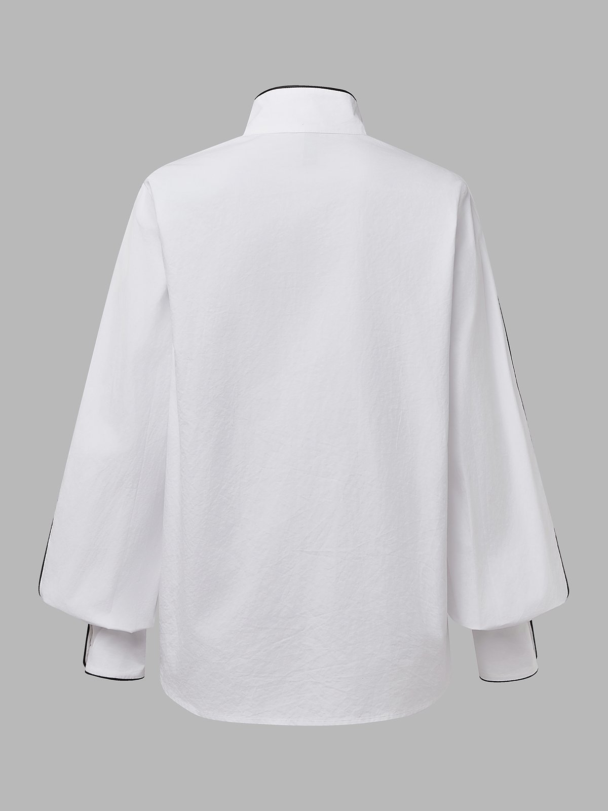 Urban Color-Block Stand Collar Shirt