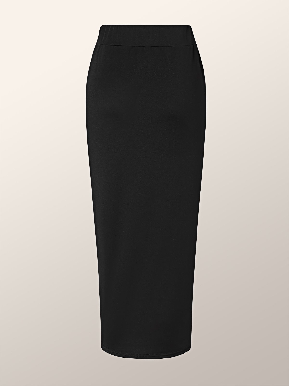 Elegant Slim Fit Solid Skirt