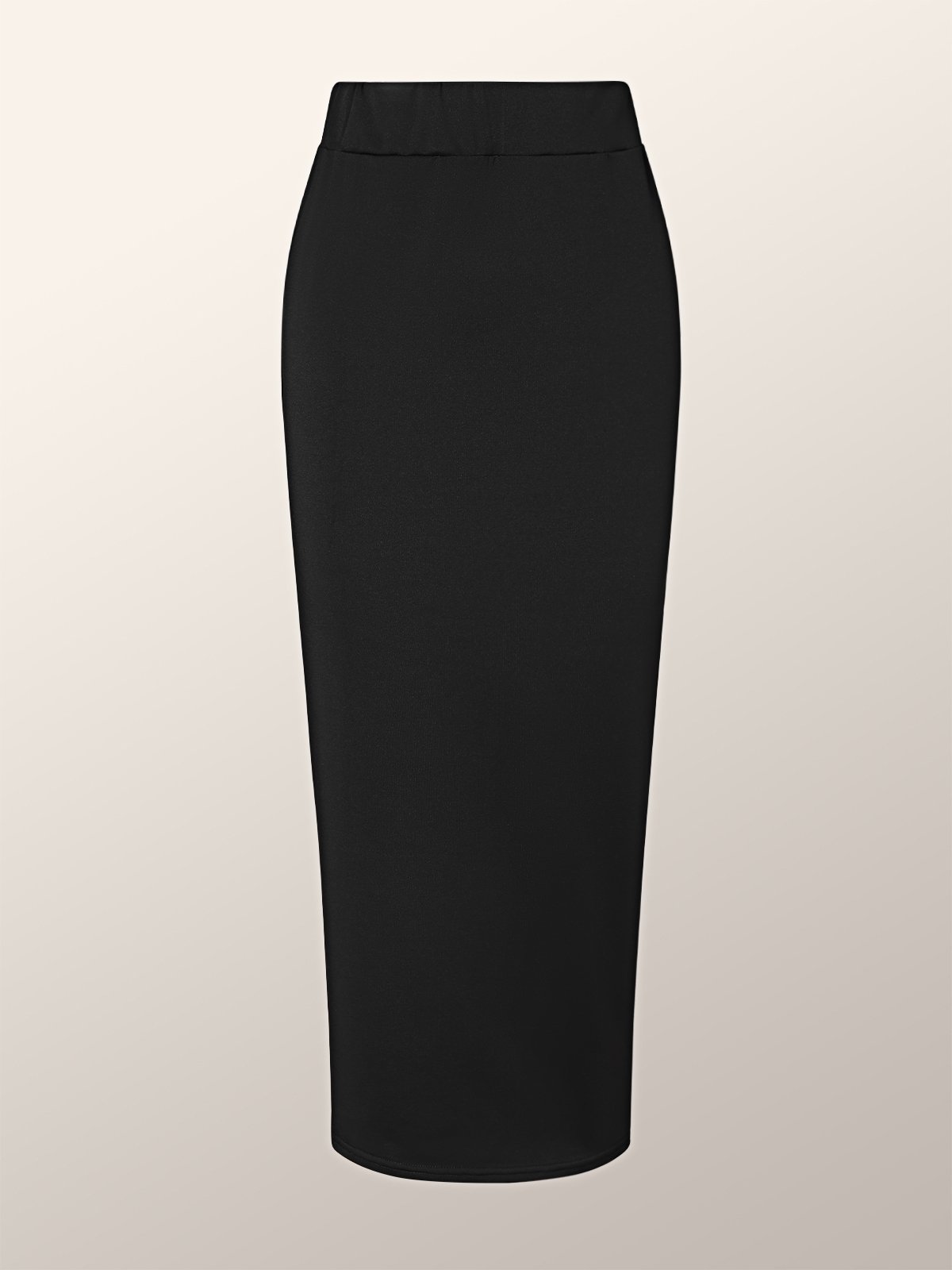 Elegant Slim Fit Solid Skirt