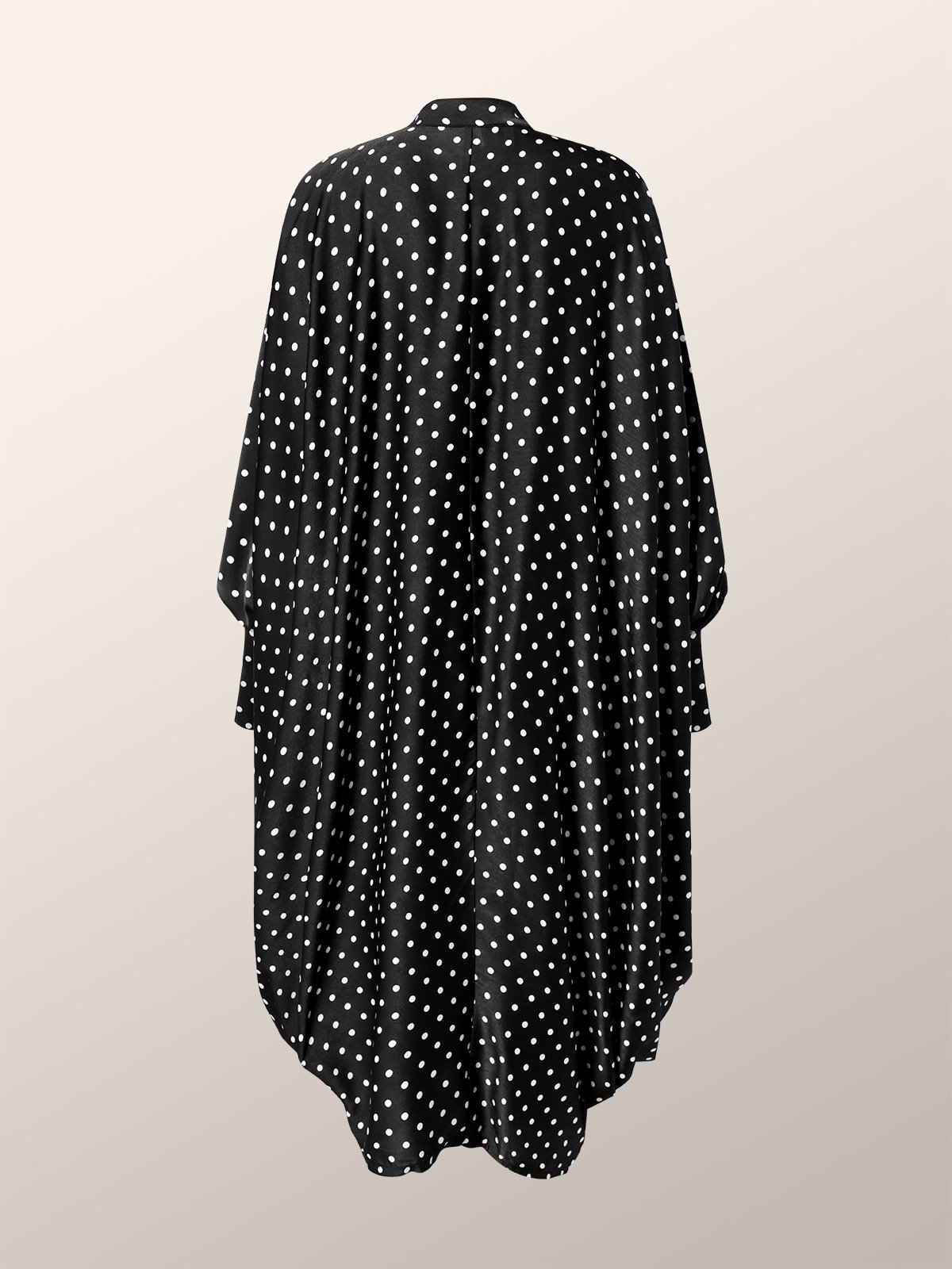 Elegant  Stand Collar Polka Dots Dress