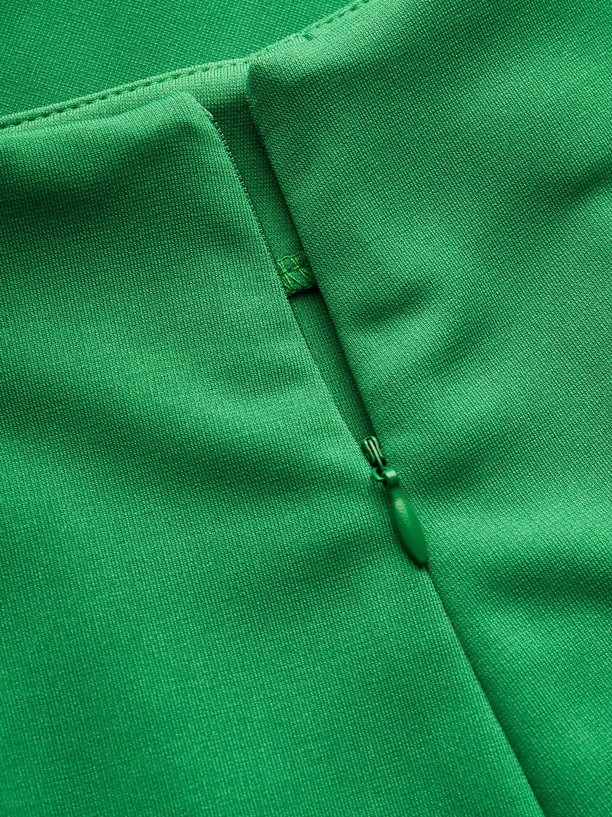 Green High Elasticity X-Line Regular Fit Plain Skirt | stylewe