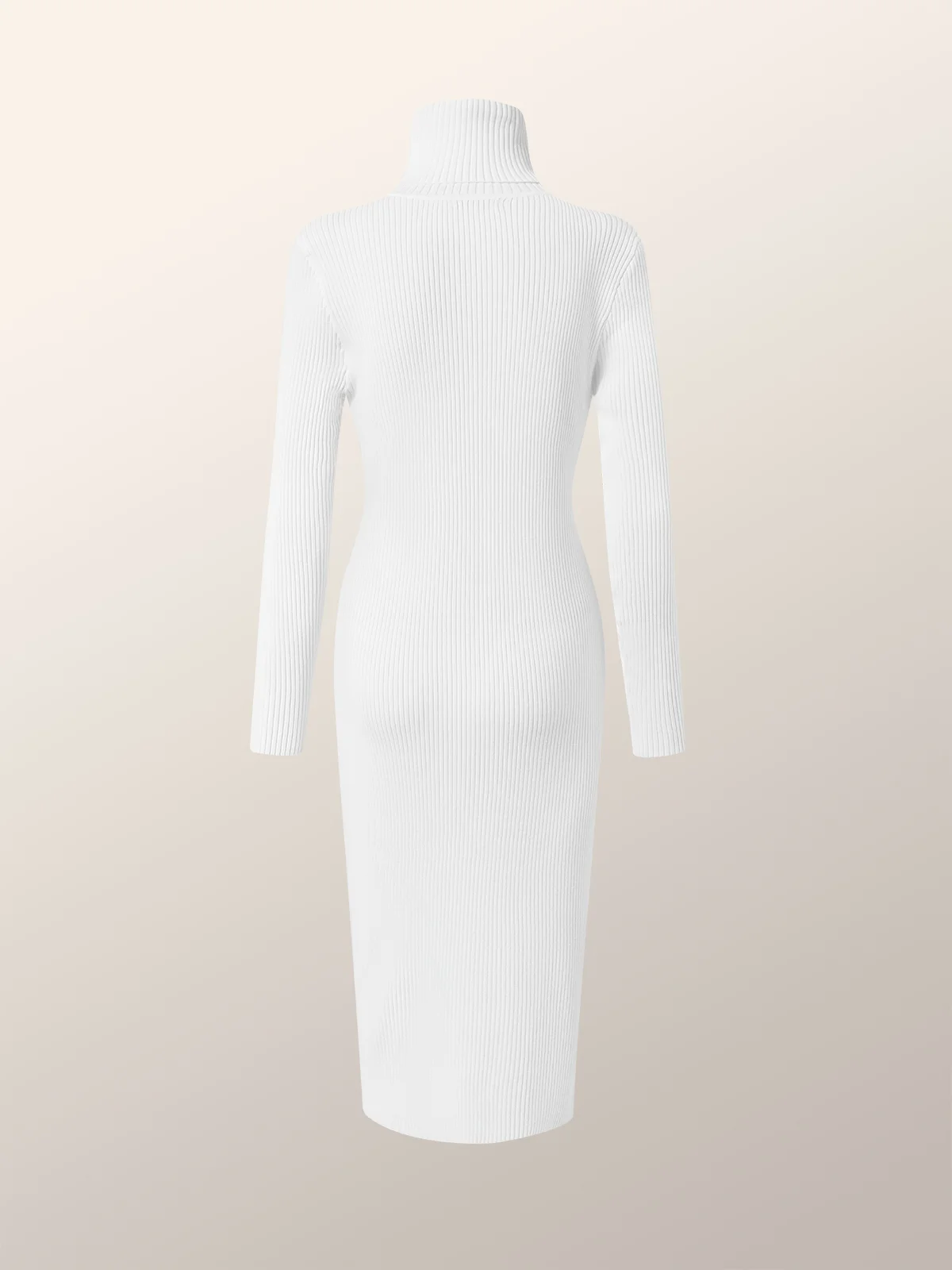 Elegant Turtleneck Plain Simple  Sweater Dress (no belt)