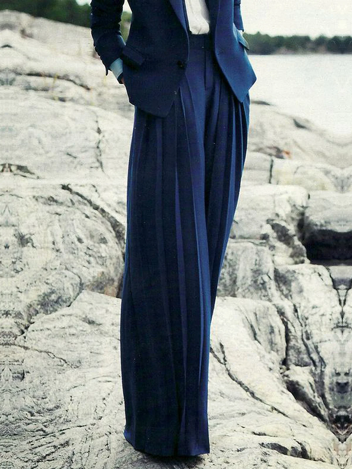 Loose Plain Urban Fashion H-Line Long Pants