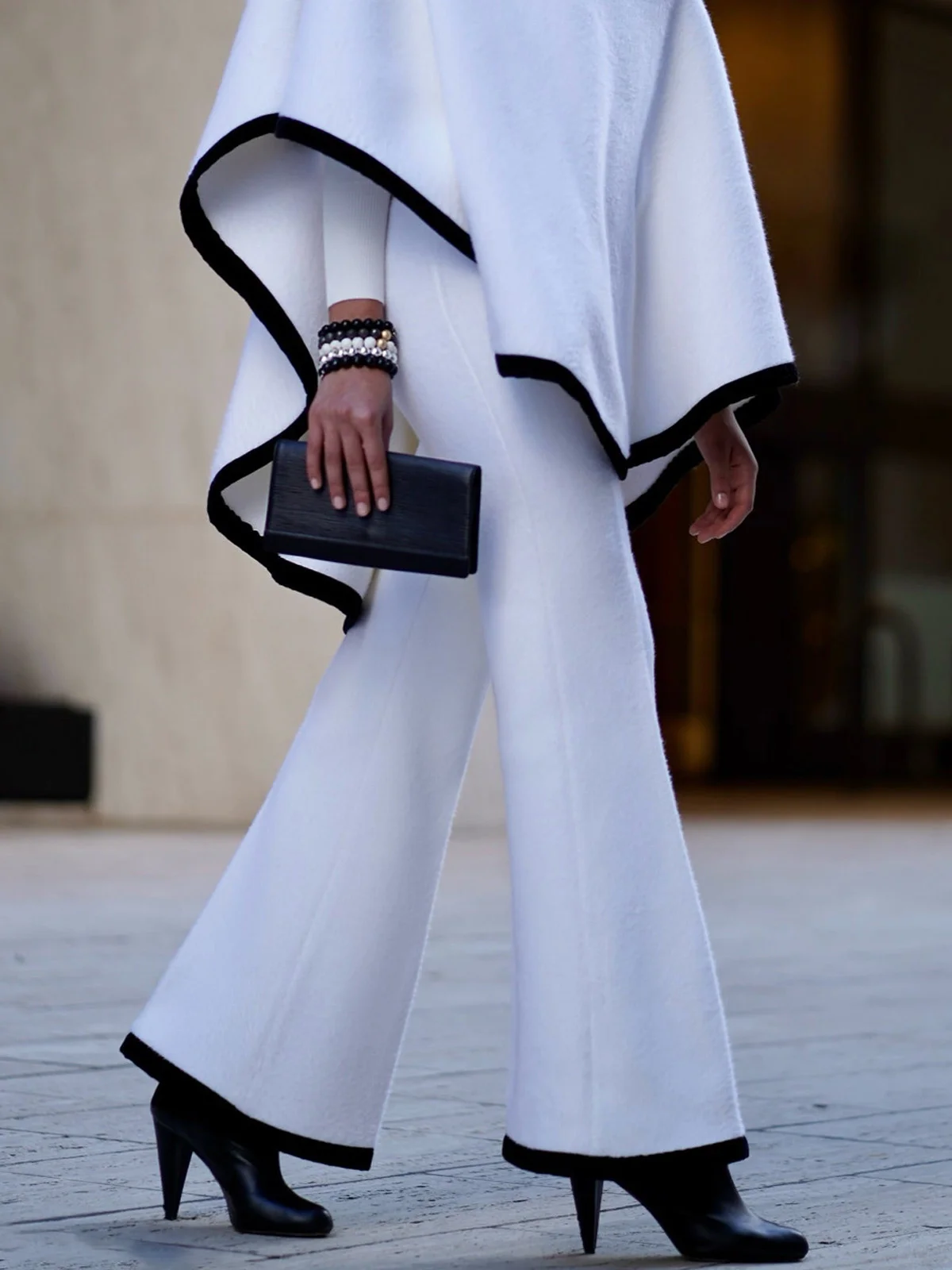 Regular Fit Elegant Color Block Pants