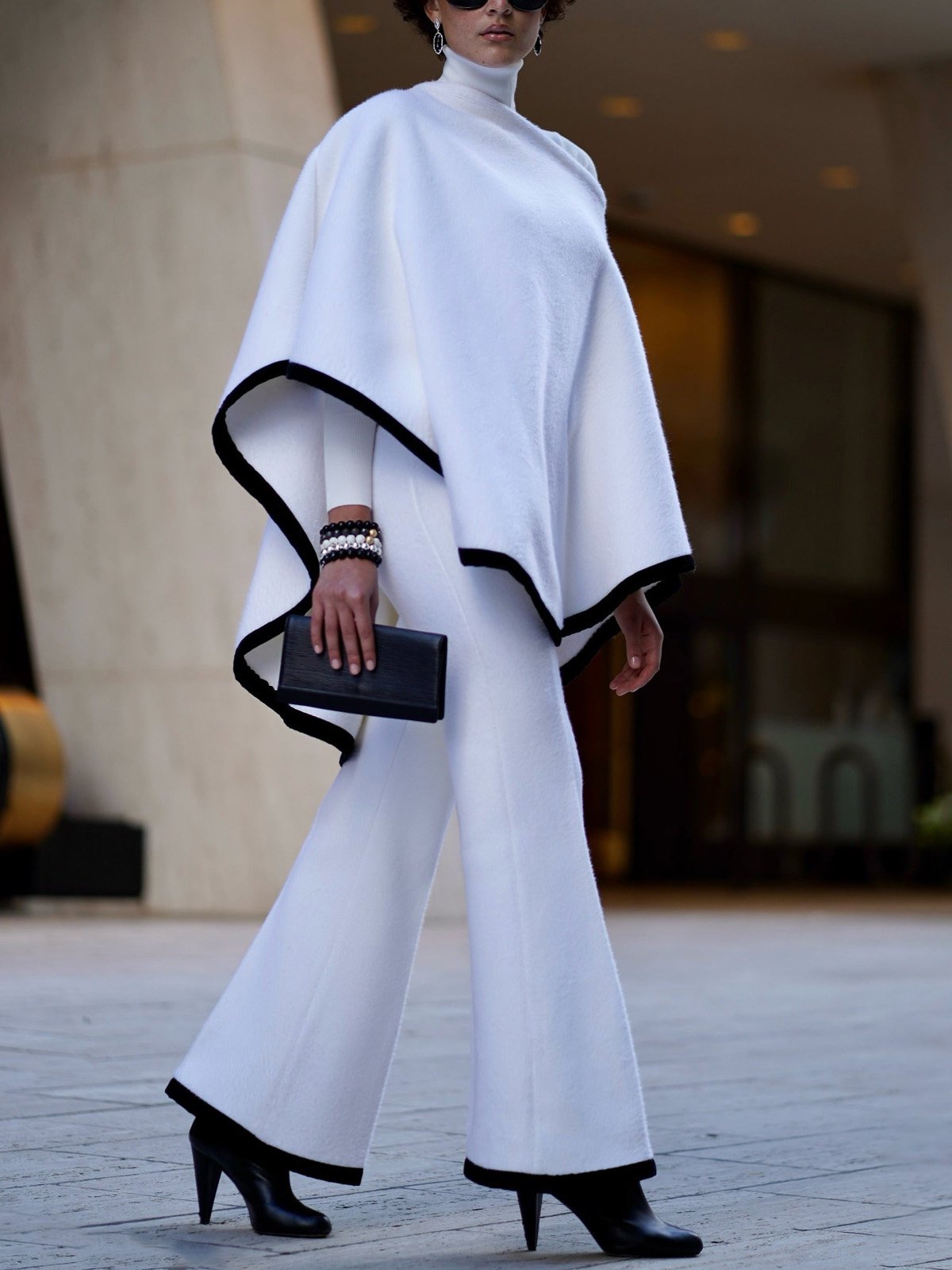 Regular Fit Elegant Color Block Pants