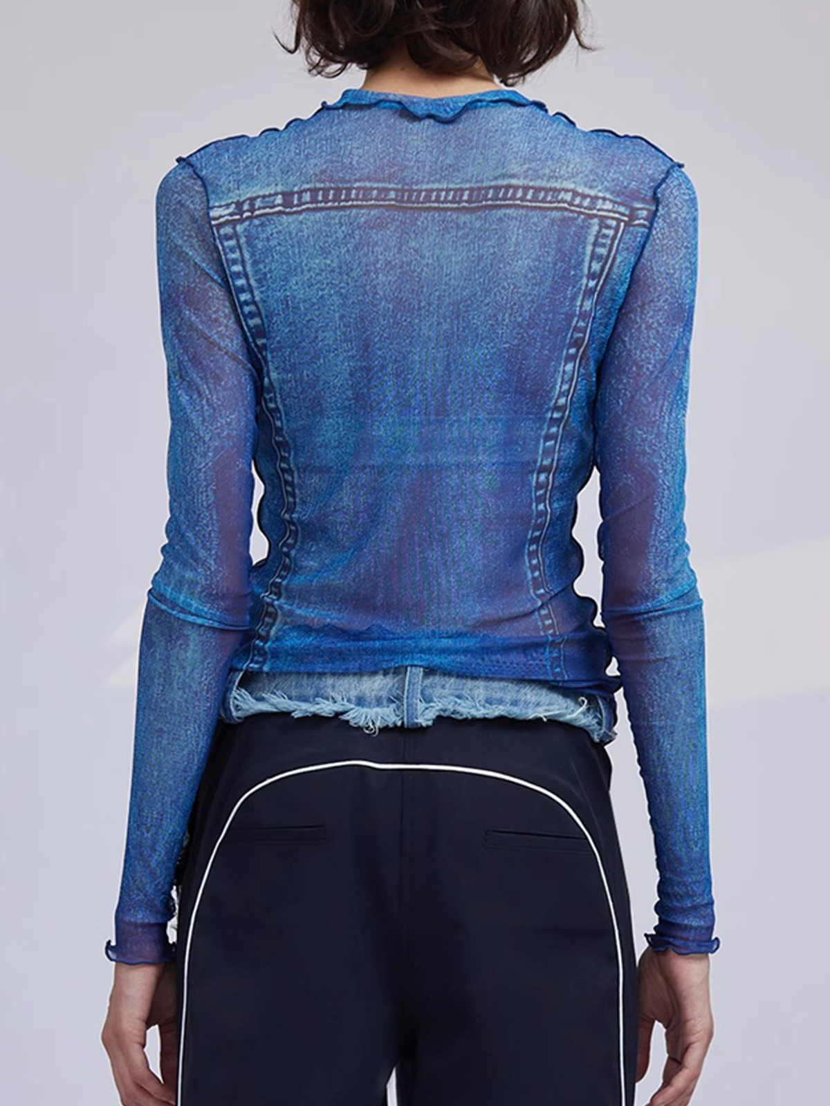 High Elasticity Regular Fit Stand Collar Long Sleeve Urban T-Shirt