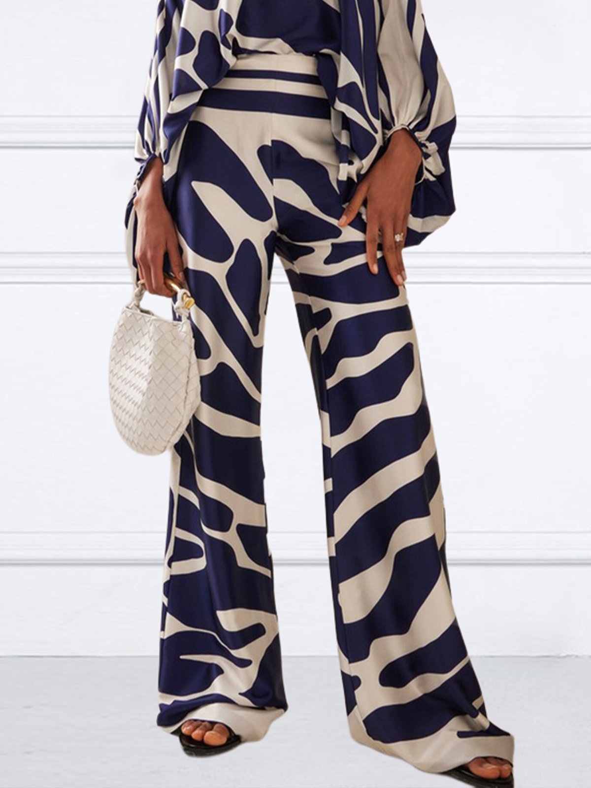 Geometric Urban High Waist Fashion Pants