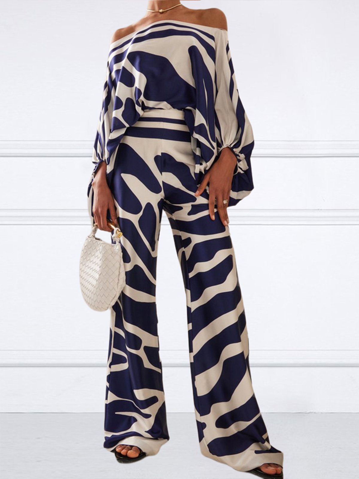 Geometric Urban High Waist Fashion Pants