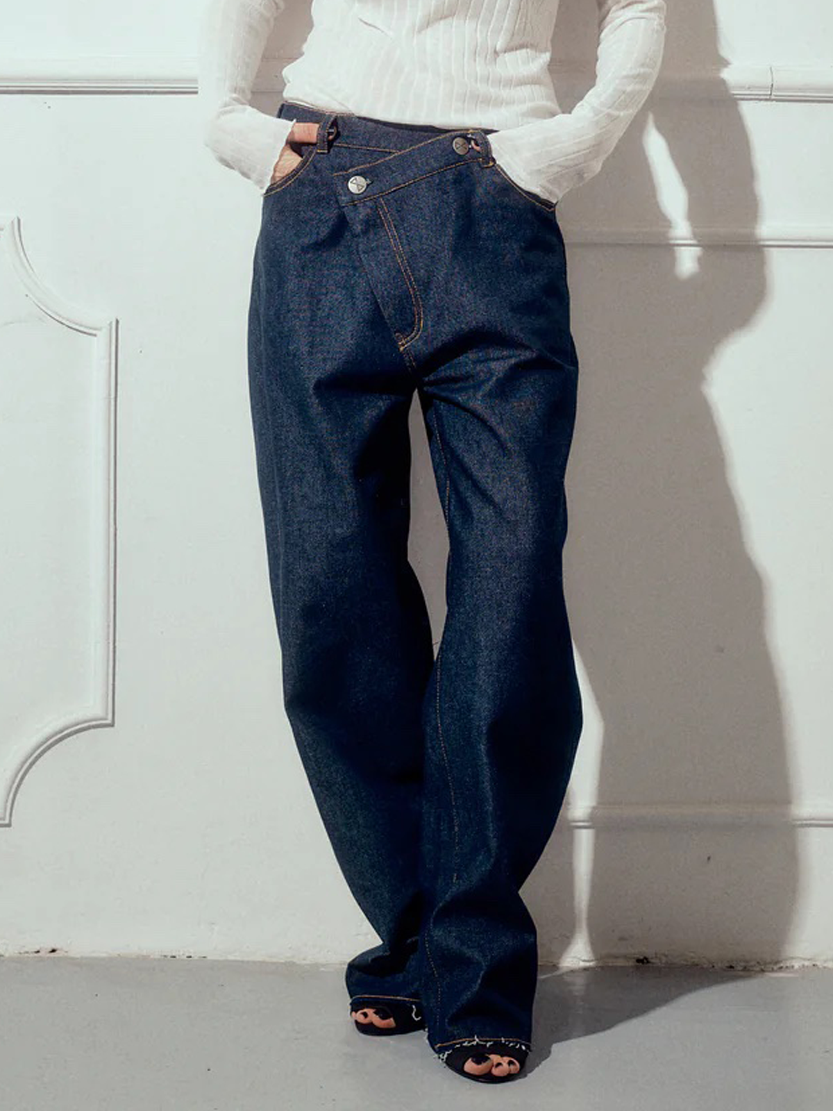 Urban Loose Heavyweight Denim Long Jeans Straight pants stylewe