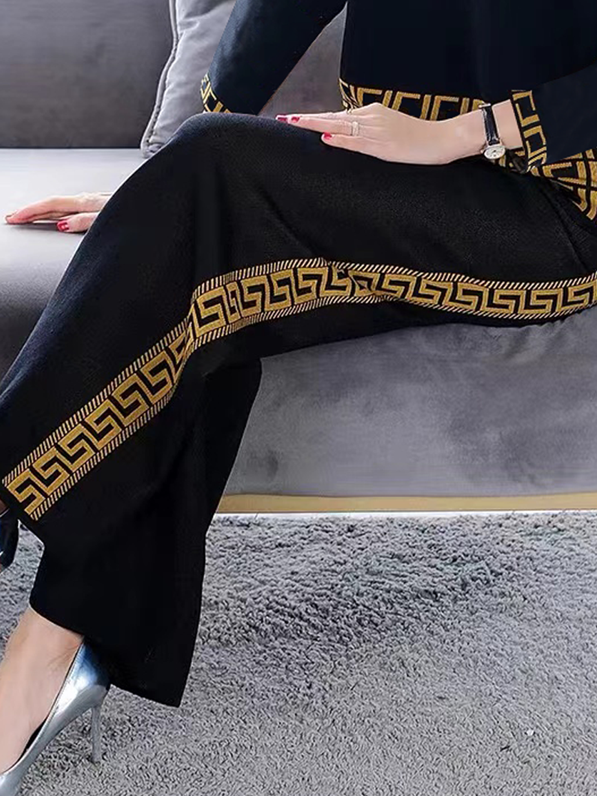 Medium Elasticity Urban Loose Long Pants Straight pants