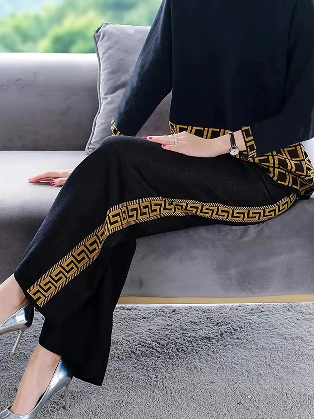 Medium Elasticity Urban Loose Long Pants Straight pants