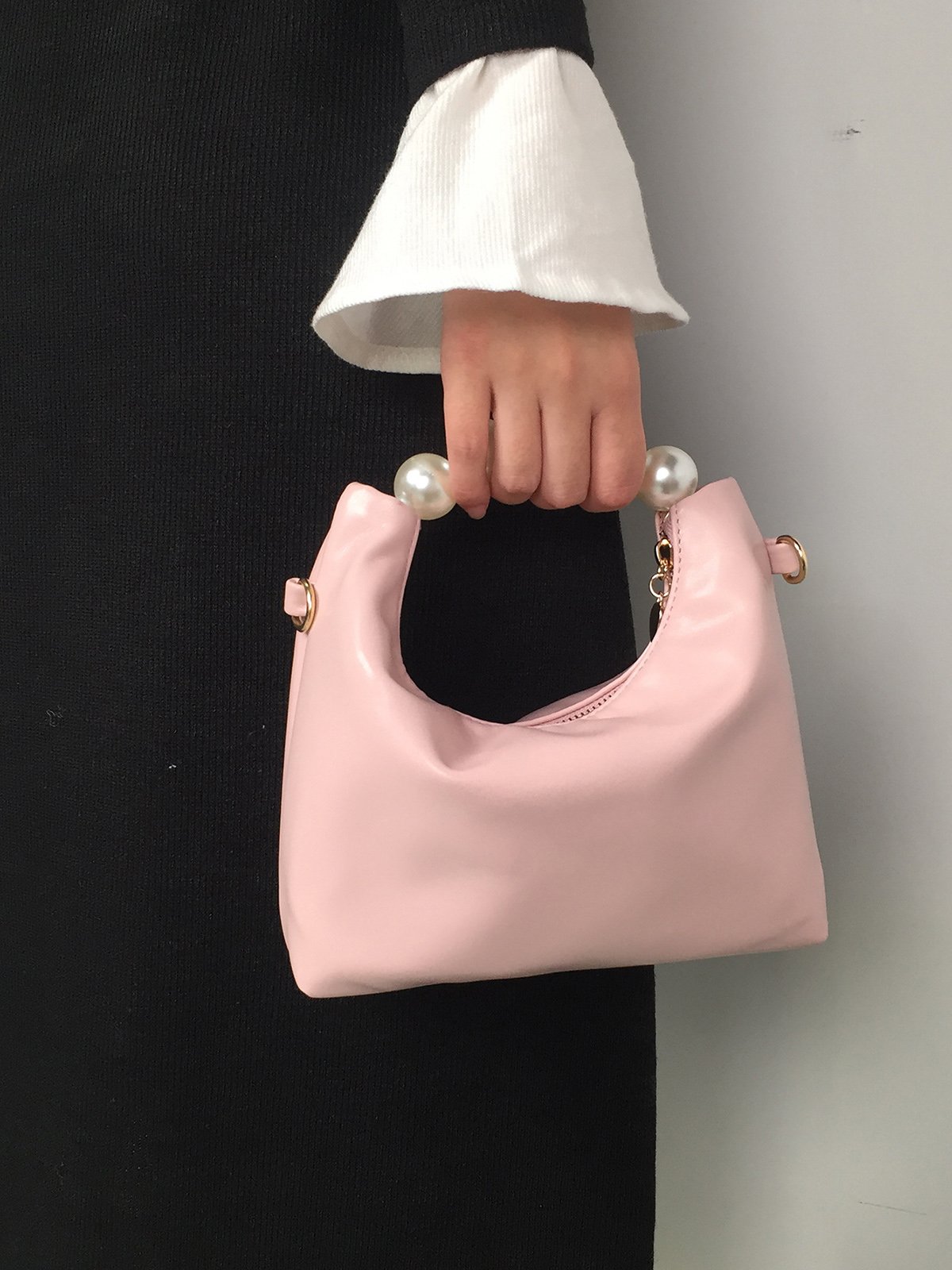 Elegant Imitation Pearl Handbag Thin Chain Strap Crossbody Bag