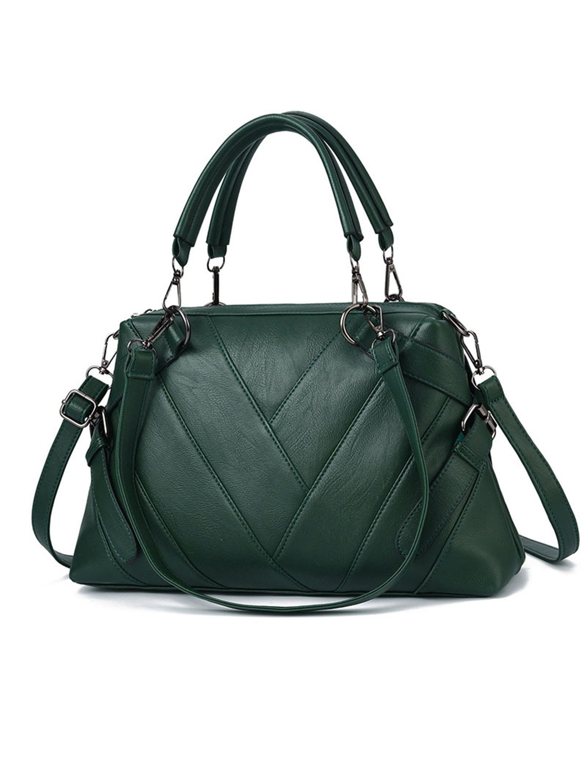 Casual Color Block Tote Handbag Commuting Large Capacity Crossbody Bag