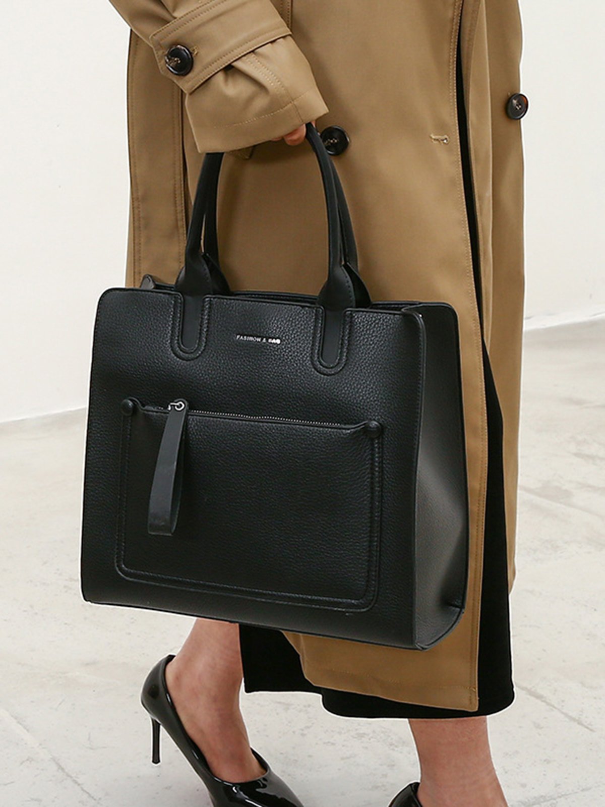 Women Minimalist Large Capacity Tote Handbag with Crossbody Strap