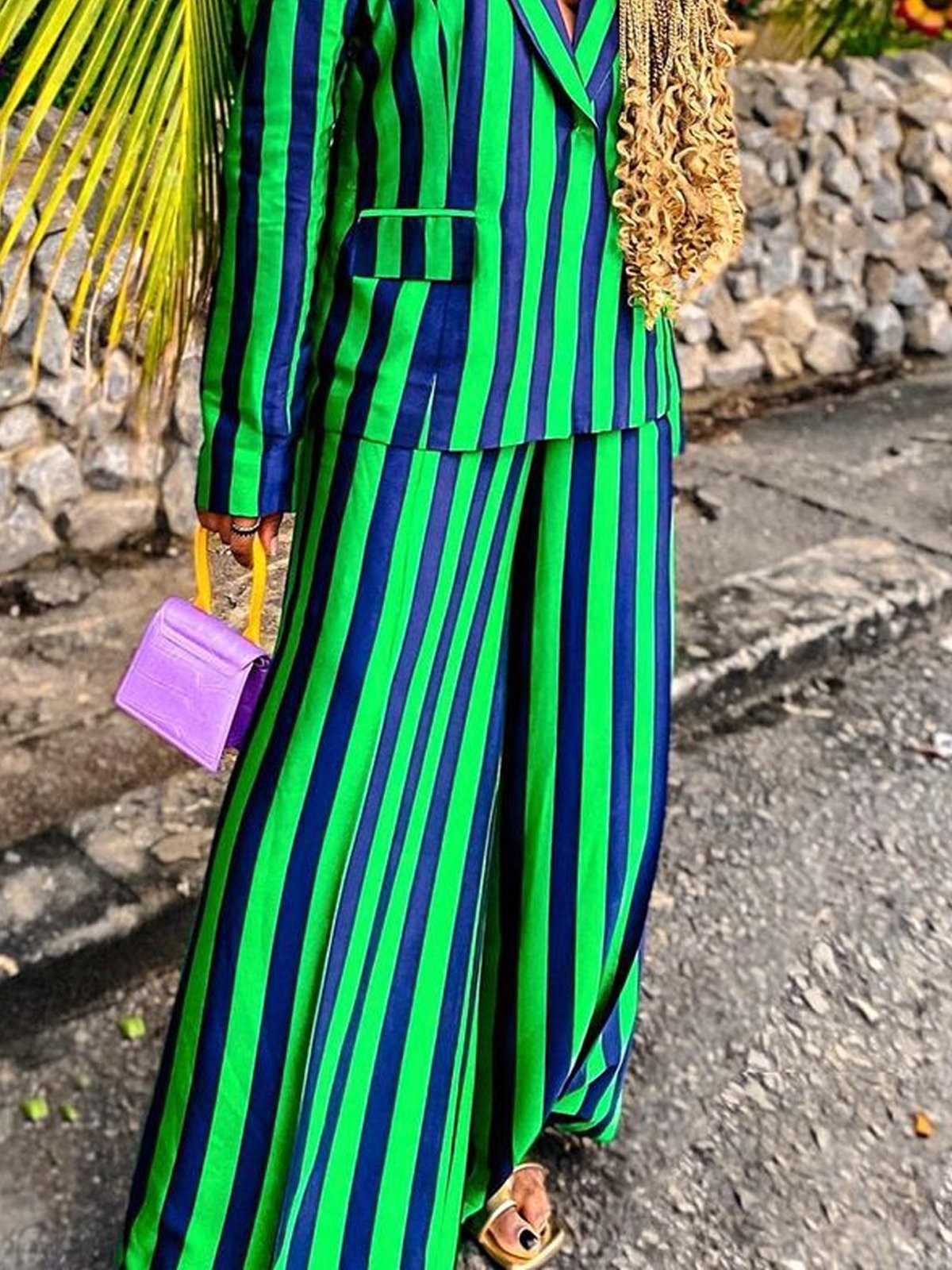 Striped Regular Fit Urban Fashion Pants