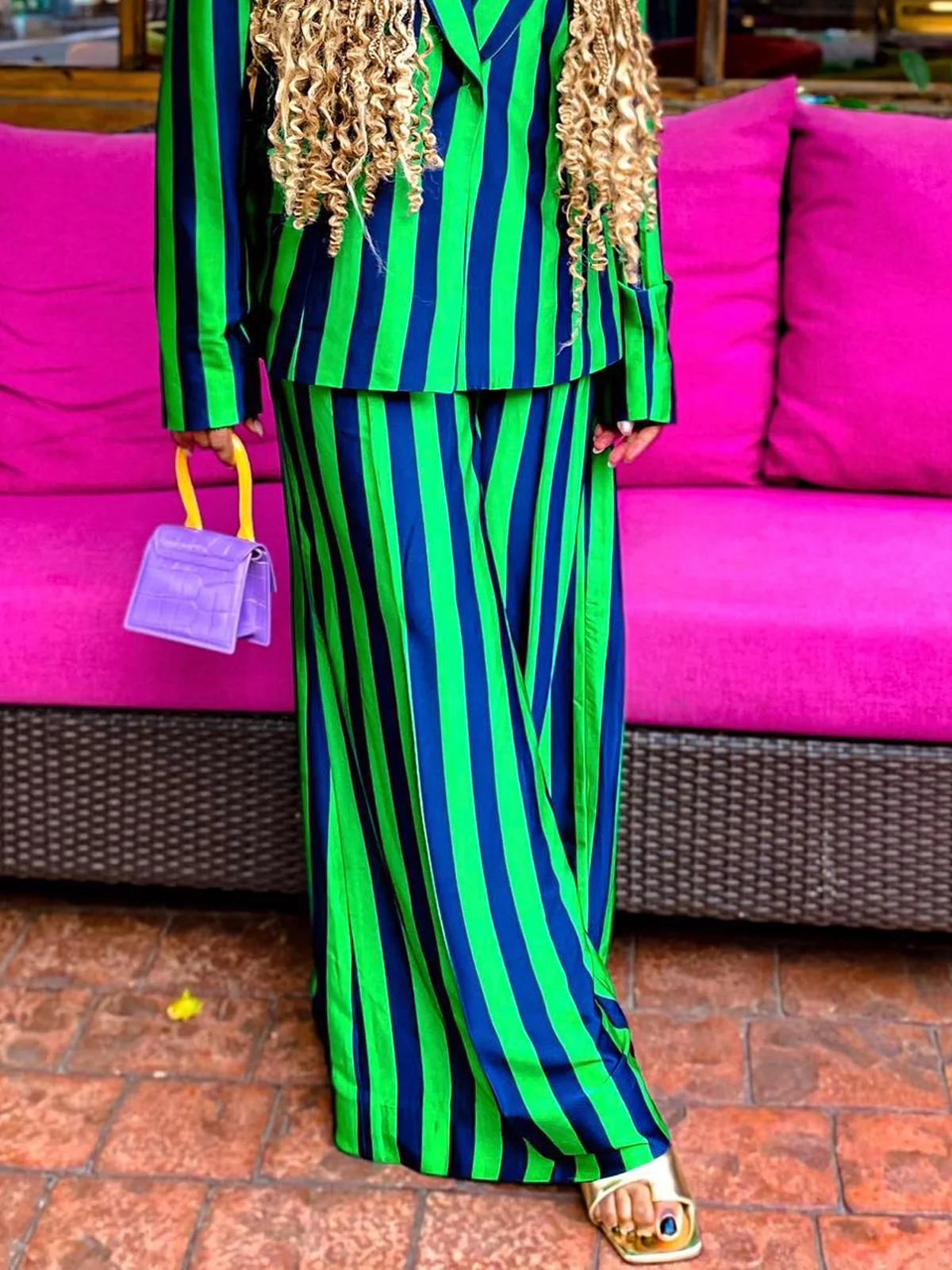 Striped Regular Fit Urban Fashion Pants