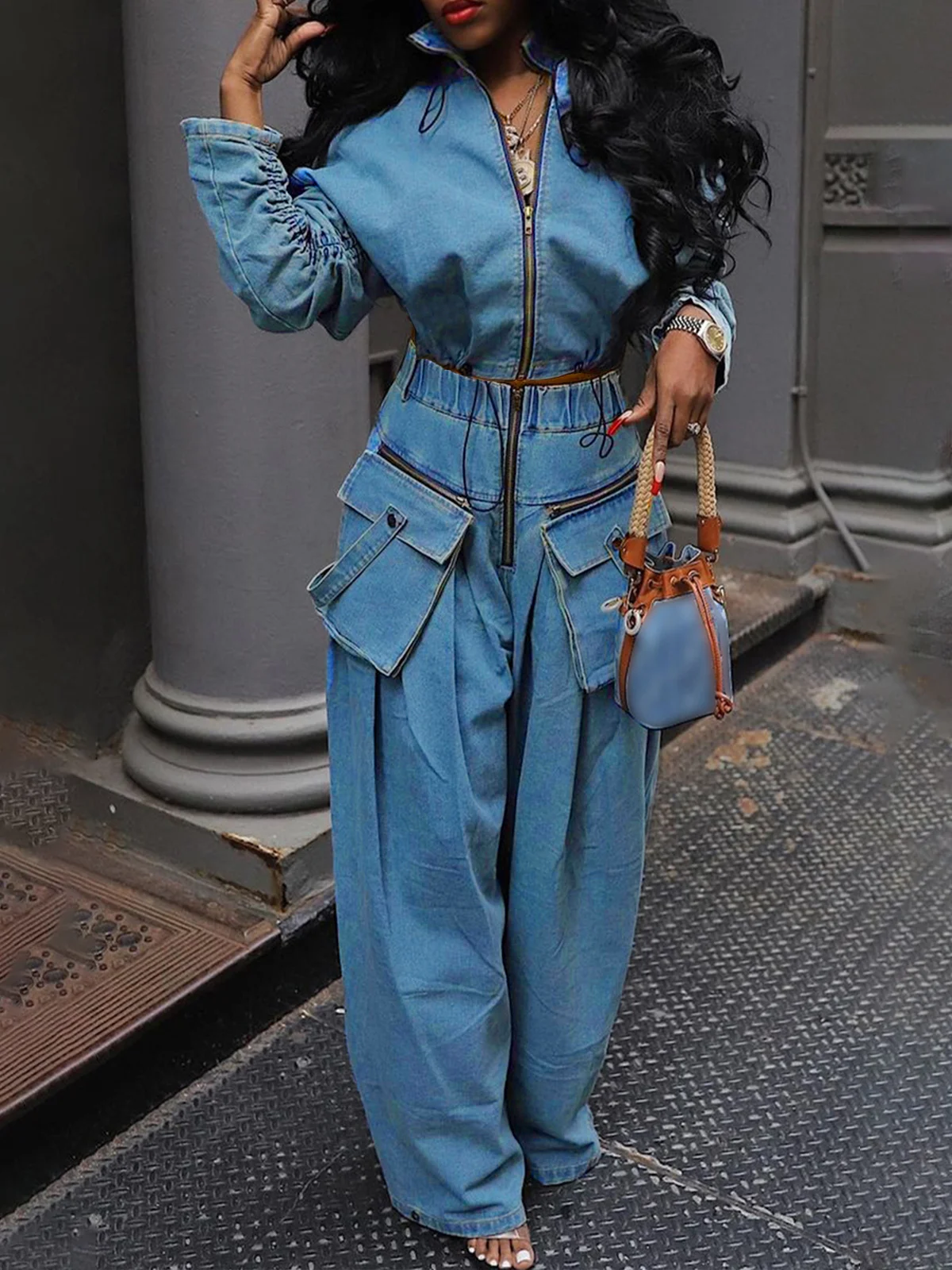 Long Sleeve Regular Fit Casual Denim Denim Jacket