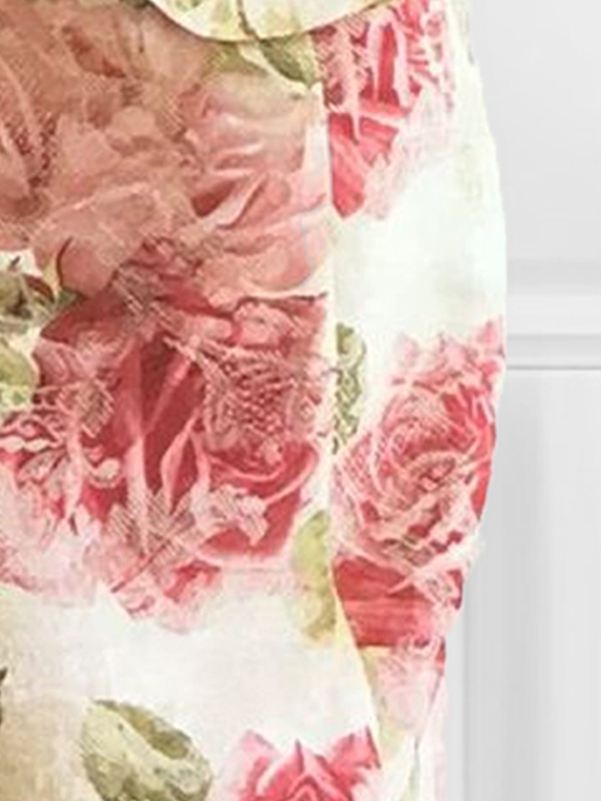 Floral Elegant Tight Strapless Midi Dress With No Belt