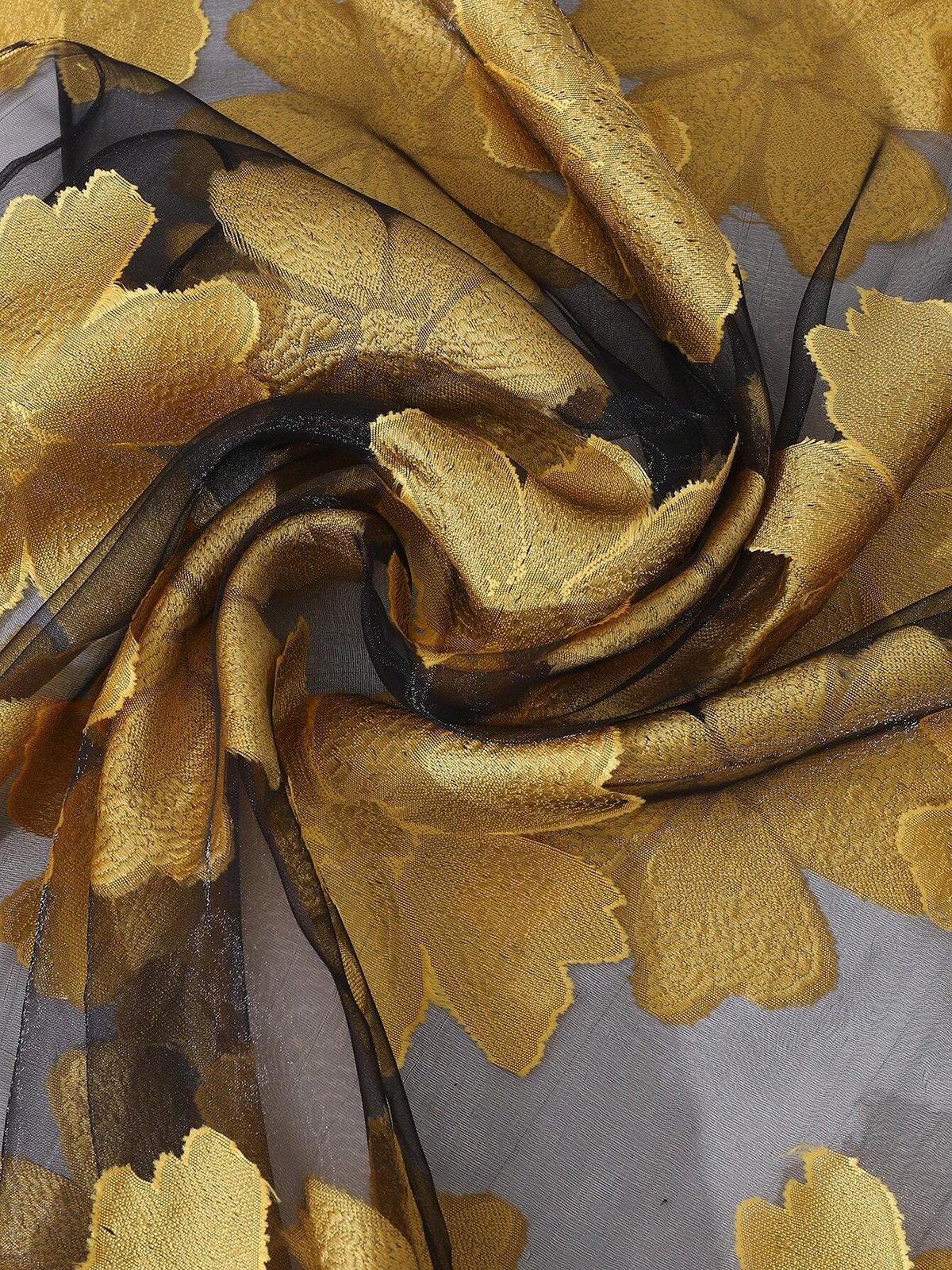 Elegant Floral Organza Scarf Lightweight Shawl Wrap stylewe