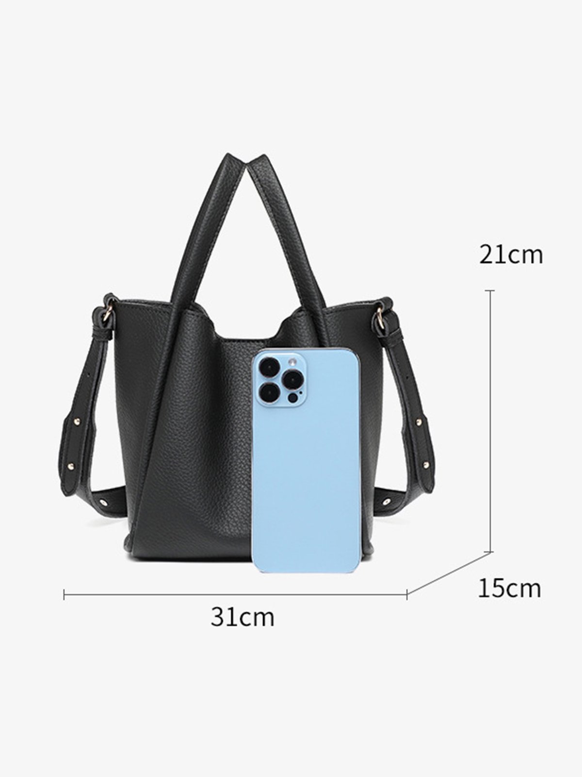 Minimalist Soft Tote Bag With Inner Pouch