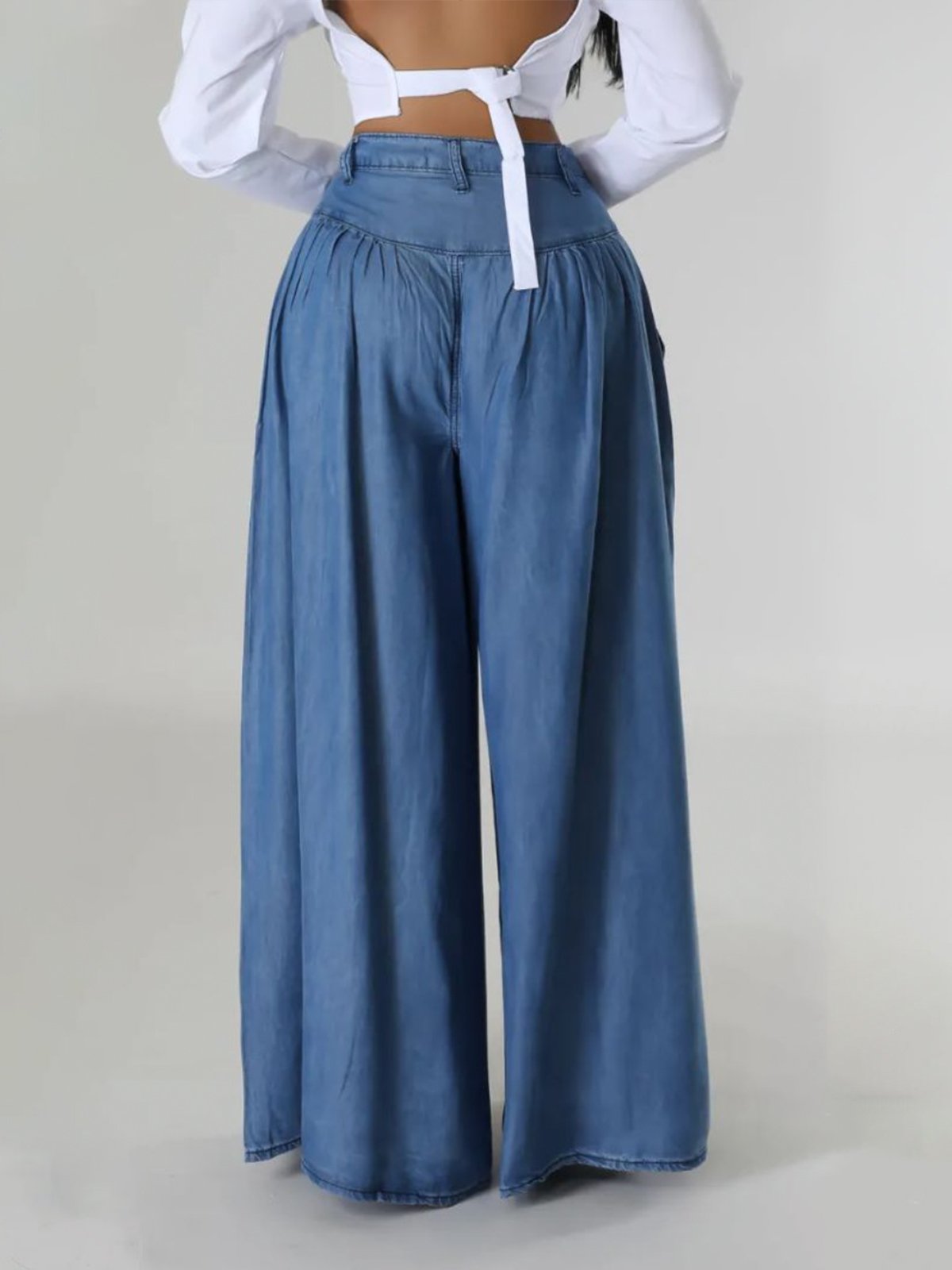 Long Regular Fit Denim Plain Urban Jeans