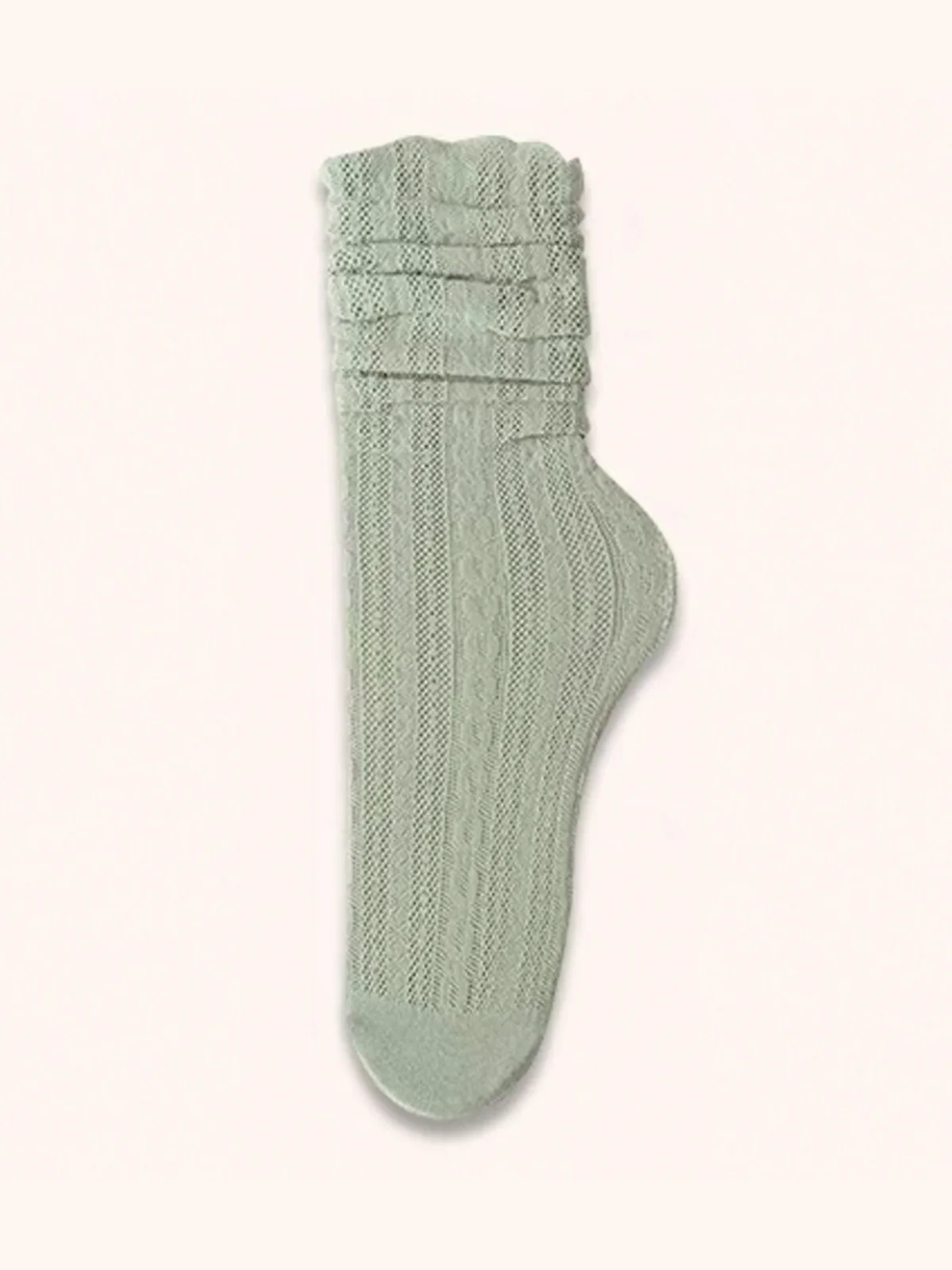Breathable Mesh Loose Cuff Mid-calf Socks