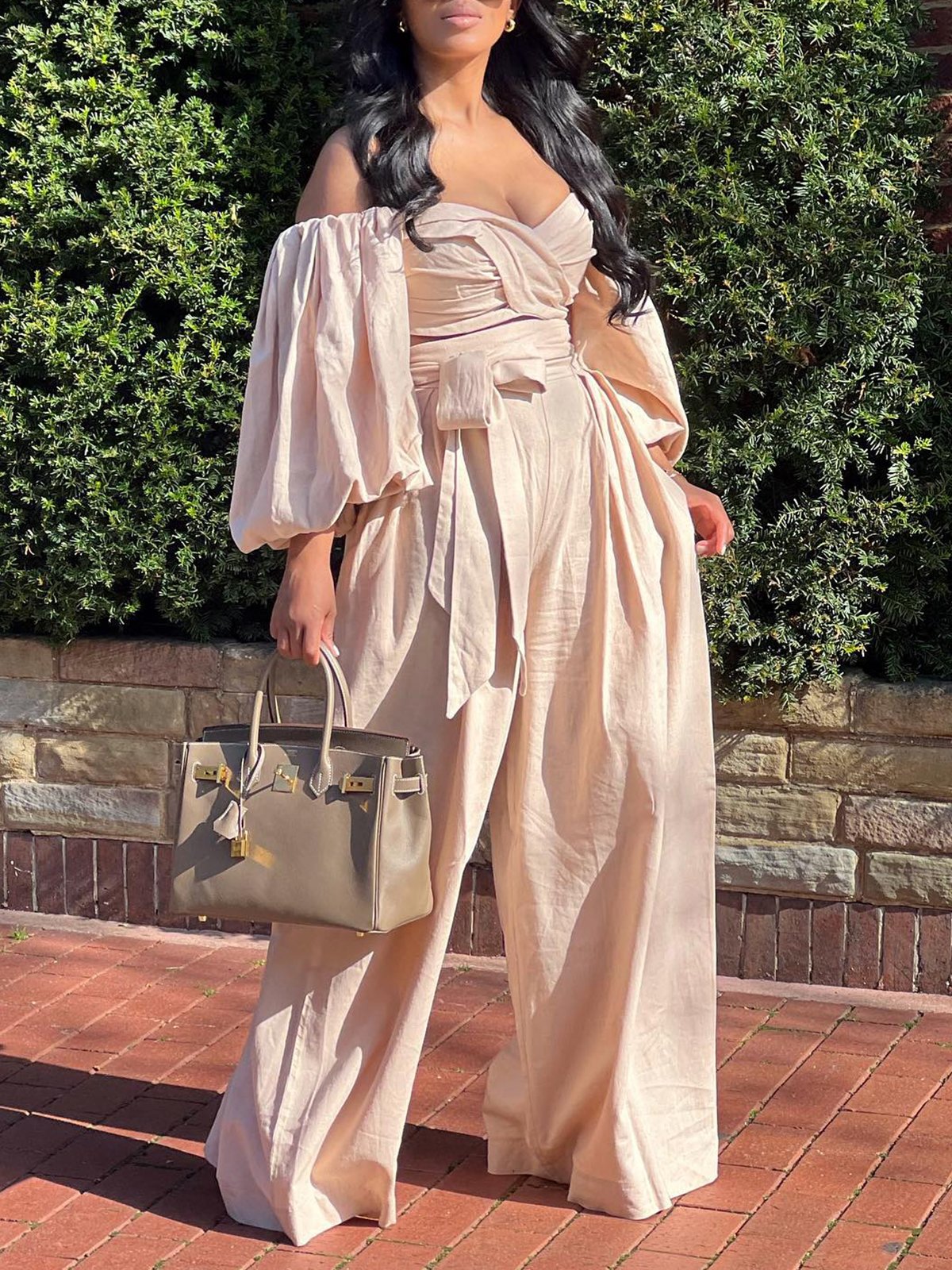 Regular Fit Cold Shoulder Casual Linen Shirt