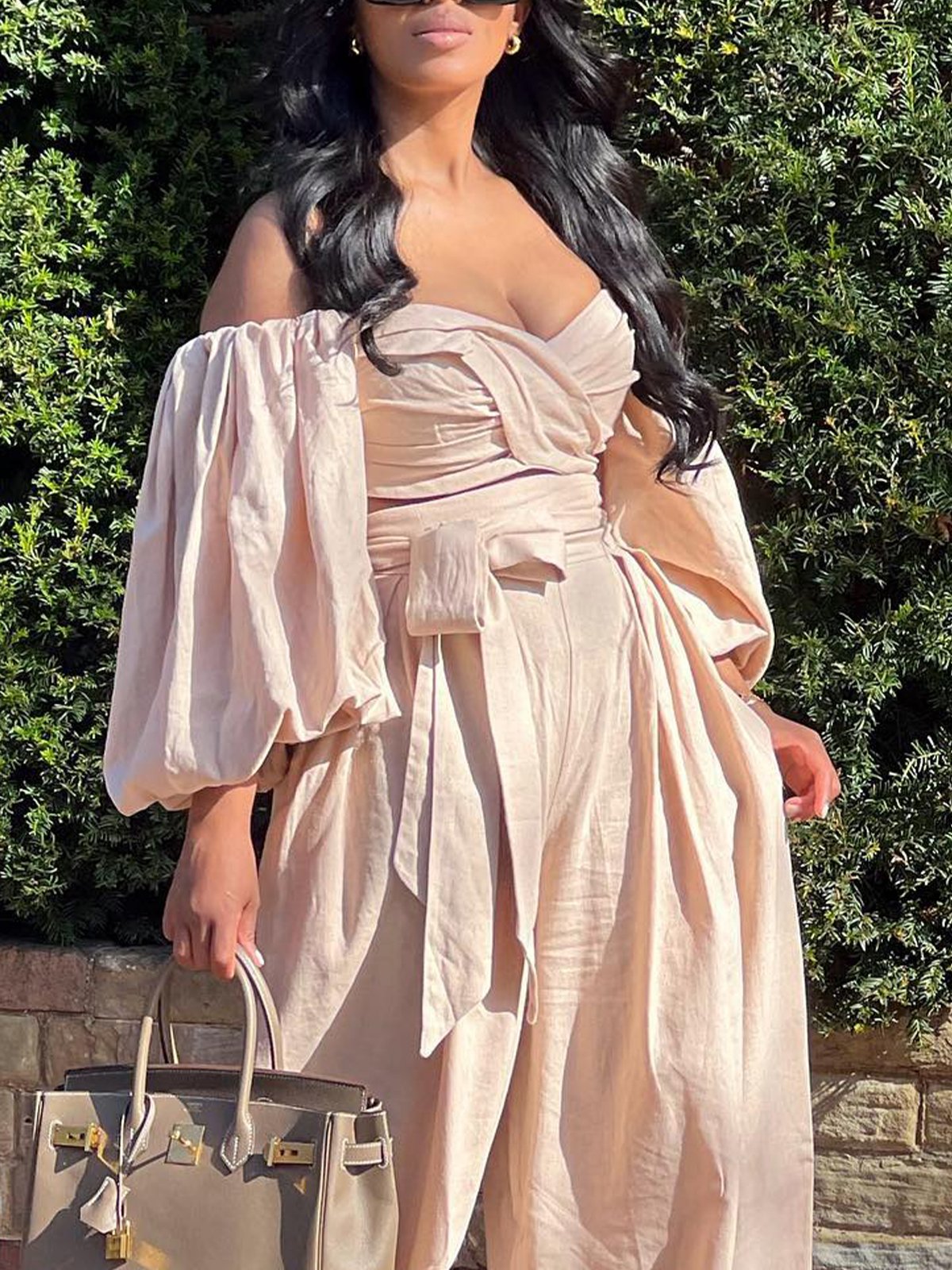 Regular Fit Cold Shoulder Casual Linen Shirt