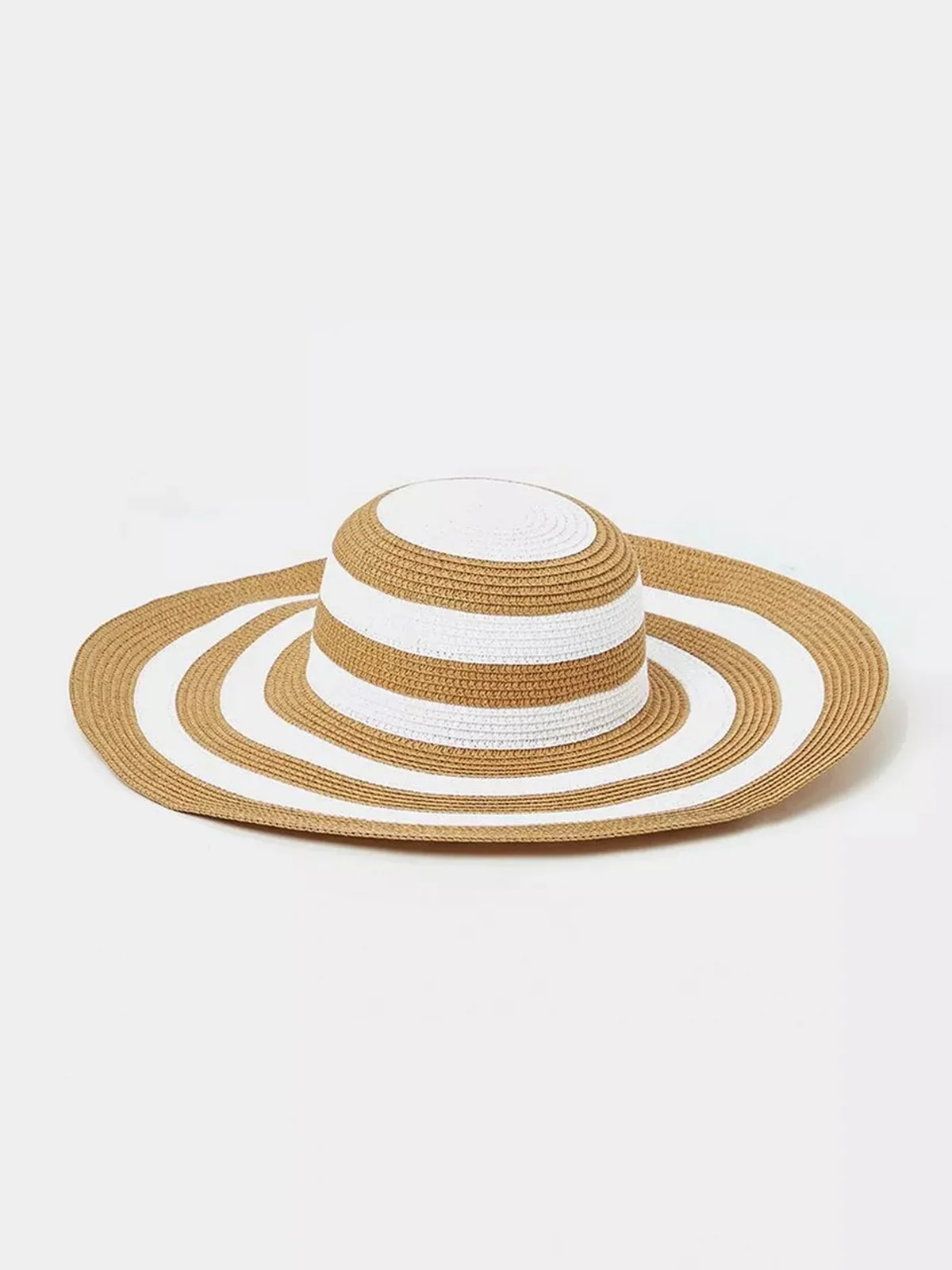 Stripes Floppy Straw Hat