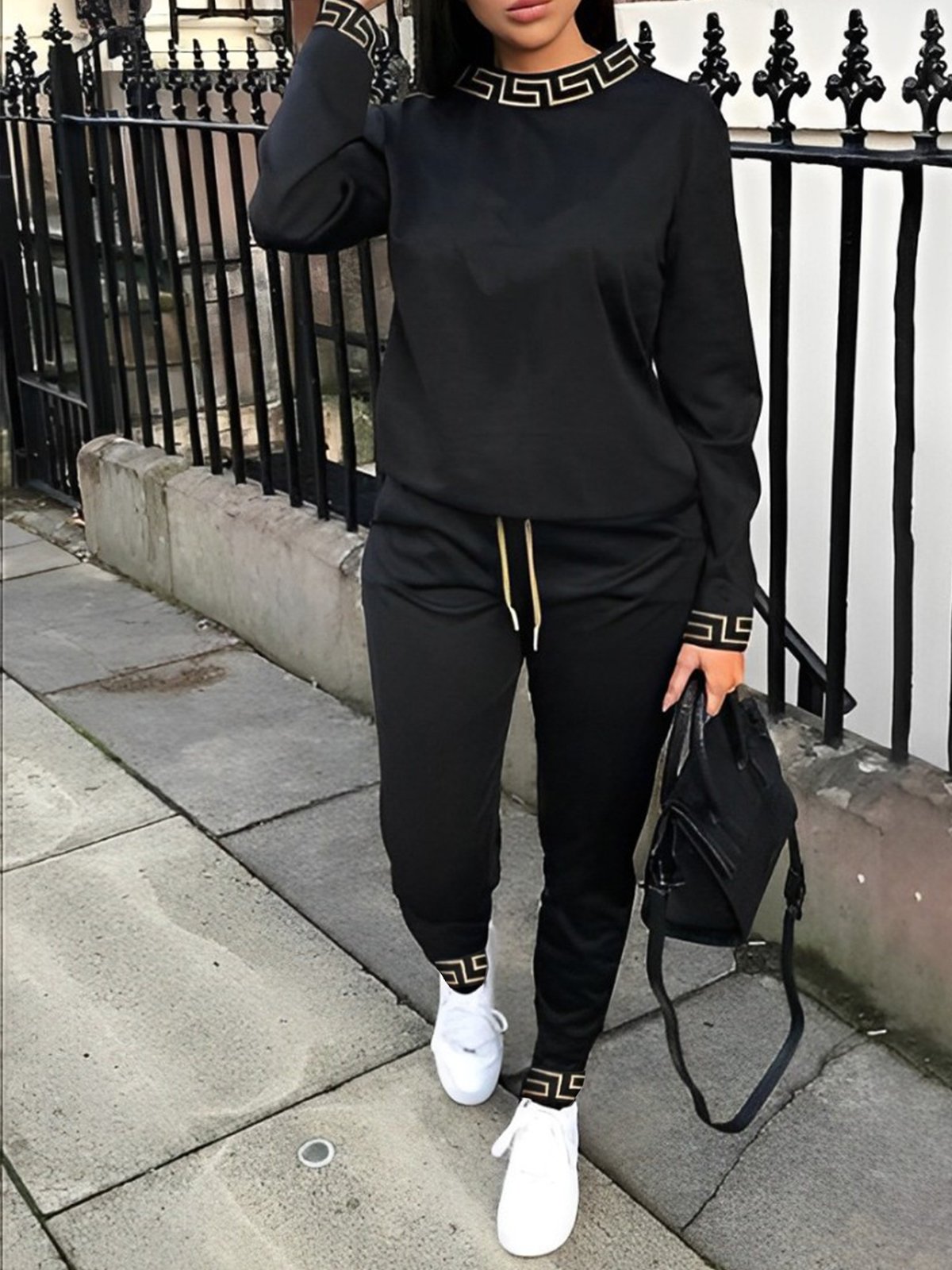 Letter Pattern Casual Sweatpants & Joggers