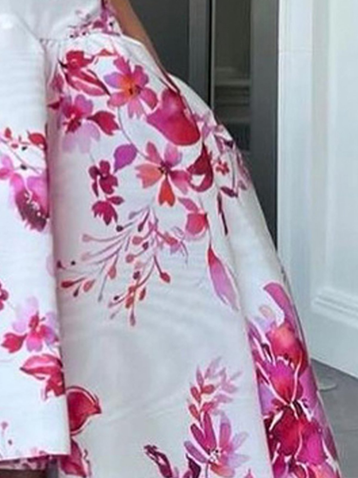 Elegant Floral V Neck Maxi Party Dress