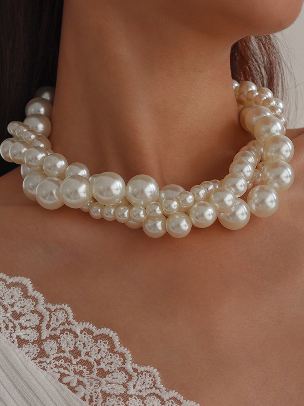 Elegant  Pearl Chain Necklaces