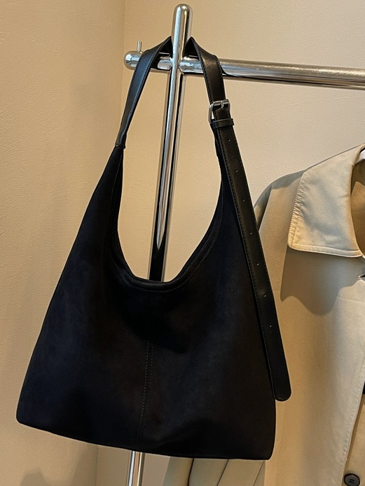 Casual Suede Tote Bag With Mini Bag