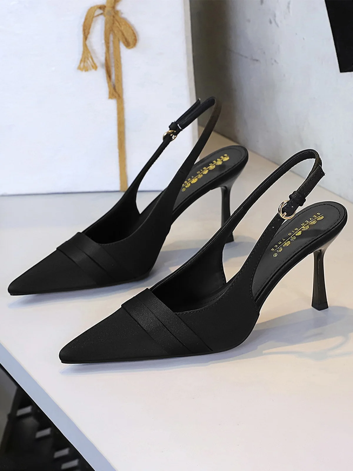 Satin Urban All Season Stiletto Heel Flat