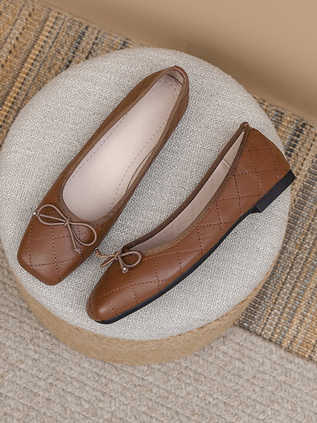 All Season Casual Leather Plain Ballet Shoes