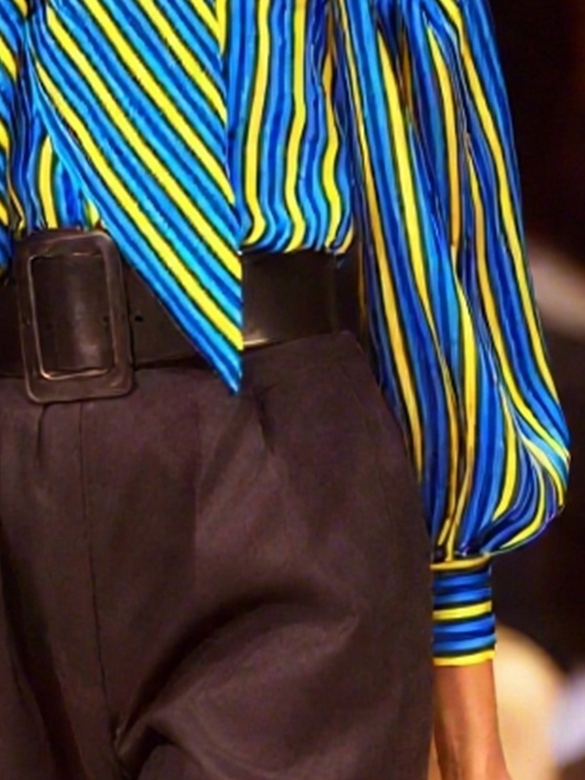 Elegant Striped Bow Off The Shoulder Blouse