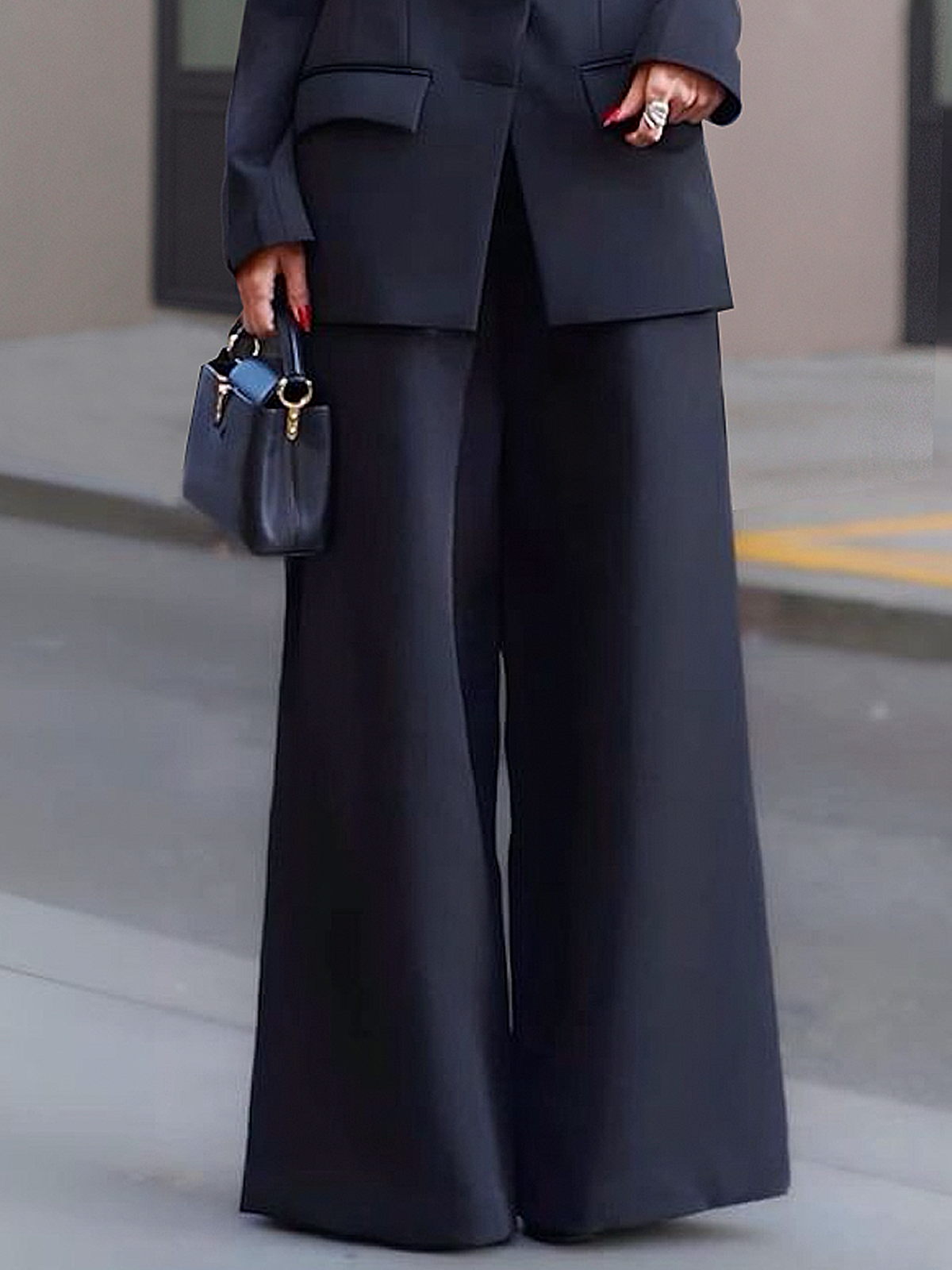 Urban Plain Wide Leg Pants