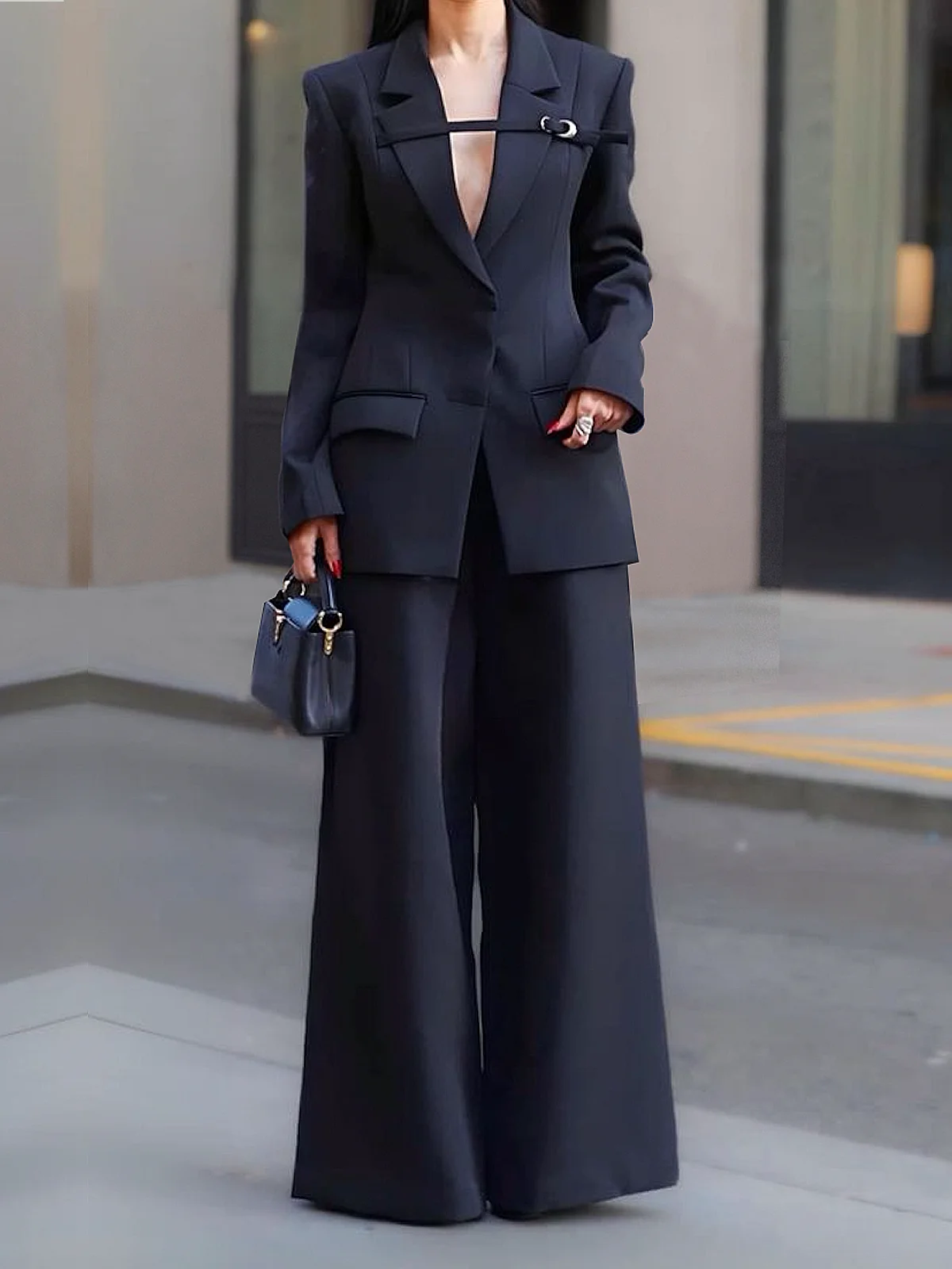 Urban Plain Wide Leg Pants