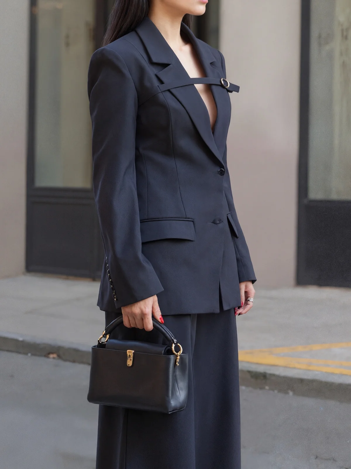 Urban Plain Lapel Collar Blazer